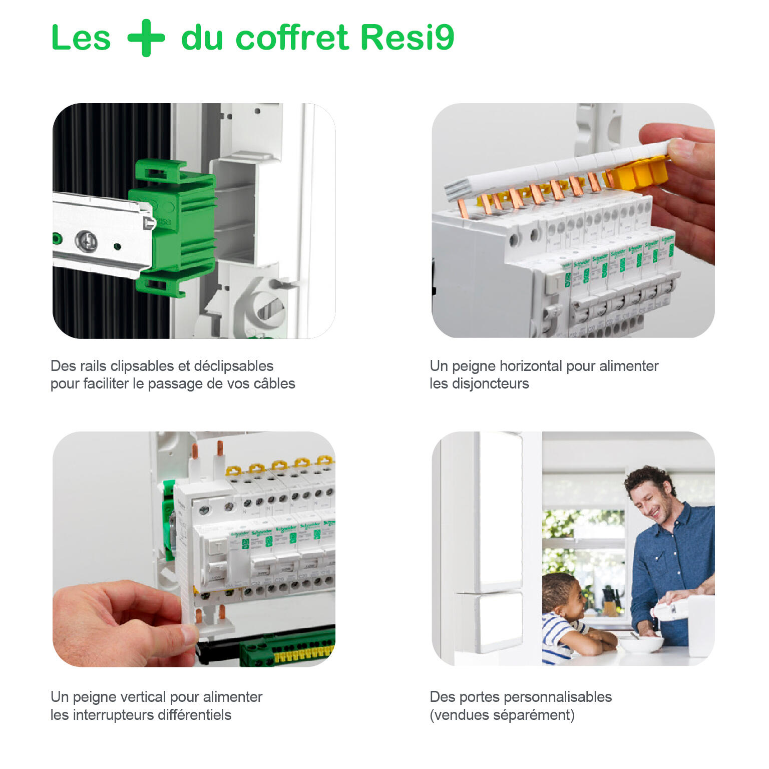 Peigne monobloc 1P+N 63A 13 modules Resi9 XP, SCHNEIDER ELECTRIC - 6