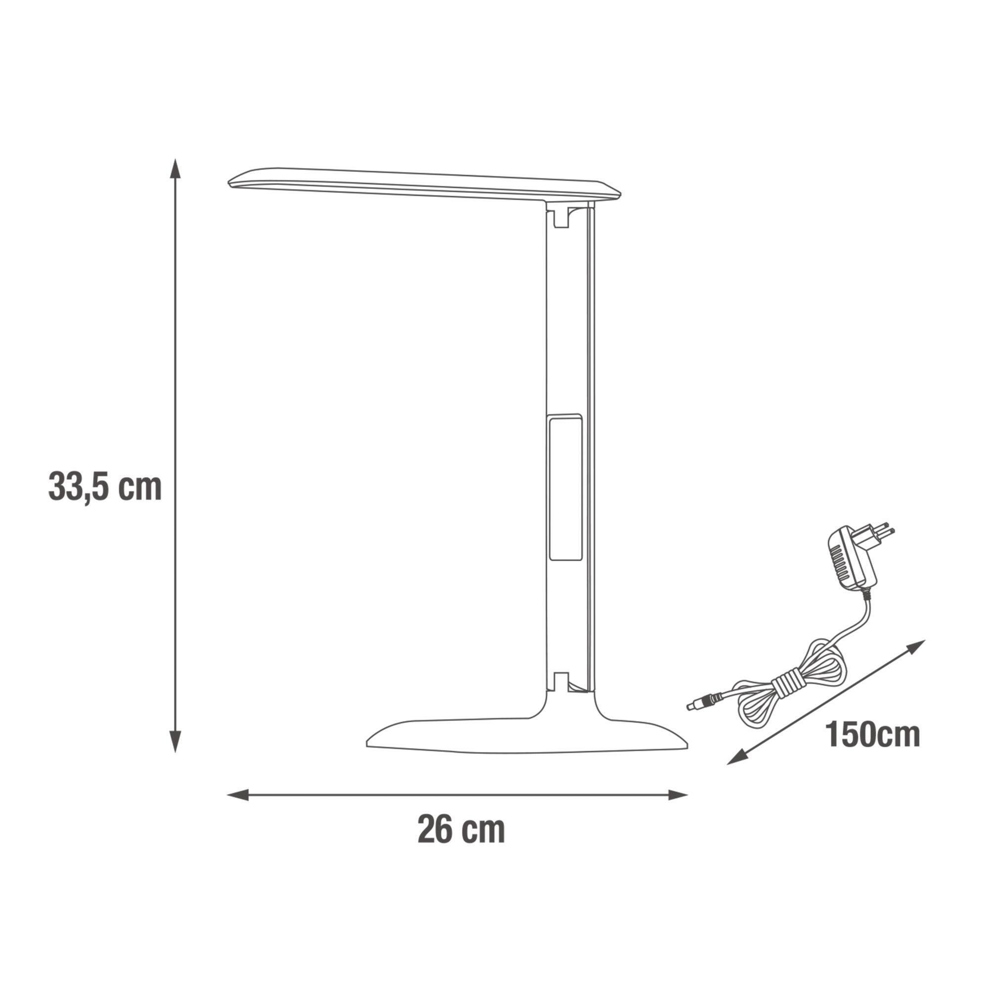 Lampe de bureau Alex tactile, pvc, blanc, H.33 cm, INSPIRELED - 6