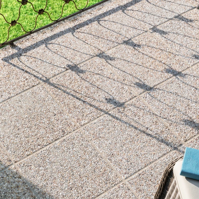 Dalle béton Spring au m², gris, L.40 x l.40 cm x Ep.32 à 35 mm