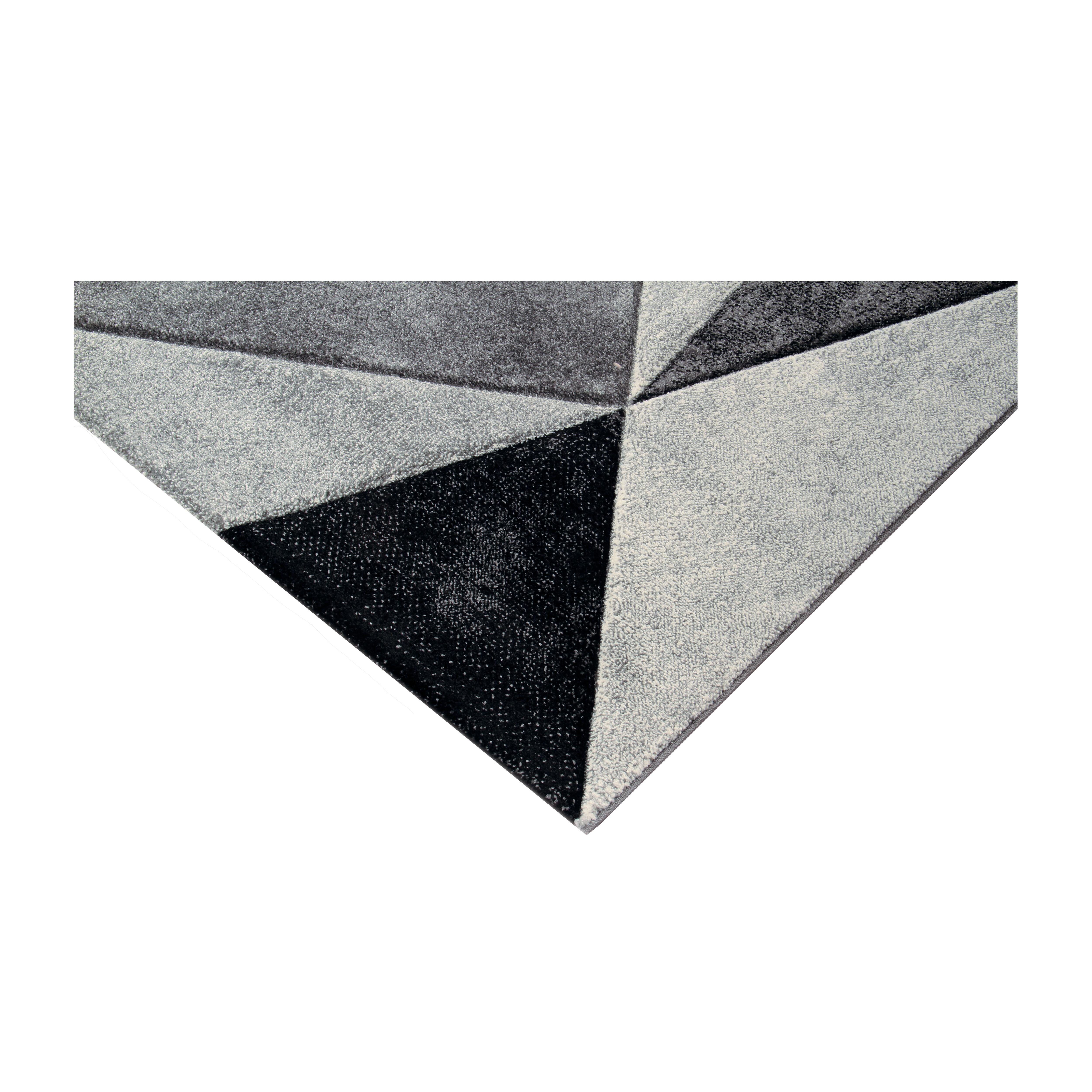 Tappeto Opera Diamanti classic geometrico nero e bianco, L 120 x L 60 cm - 6