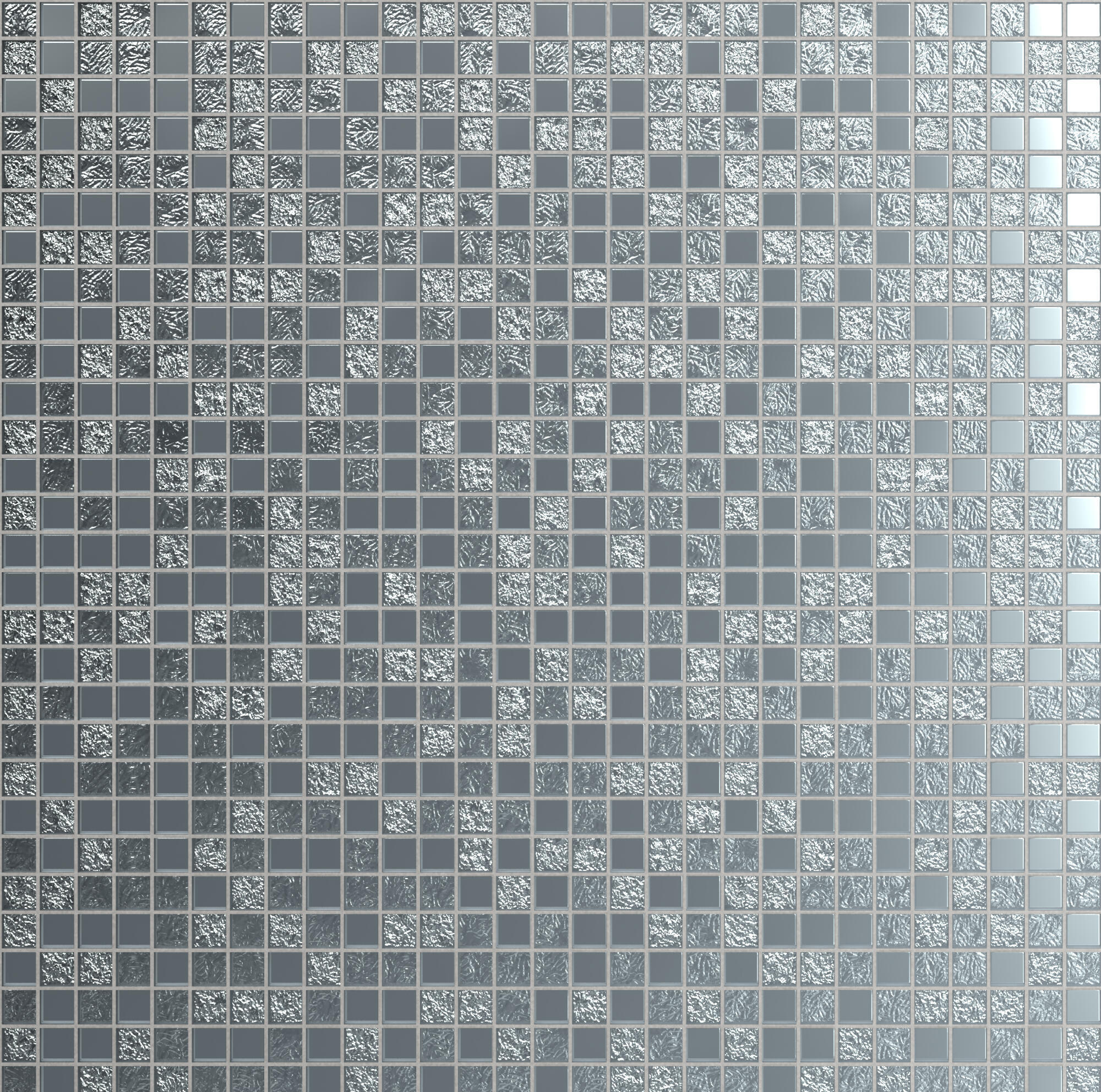 Mosaico in vetro Ice Mirror argento lucido L 29.7 x L 29.7cm x Sp. 4 mm - 18