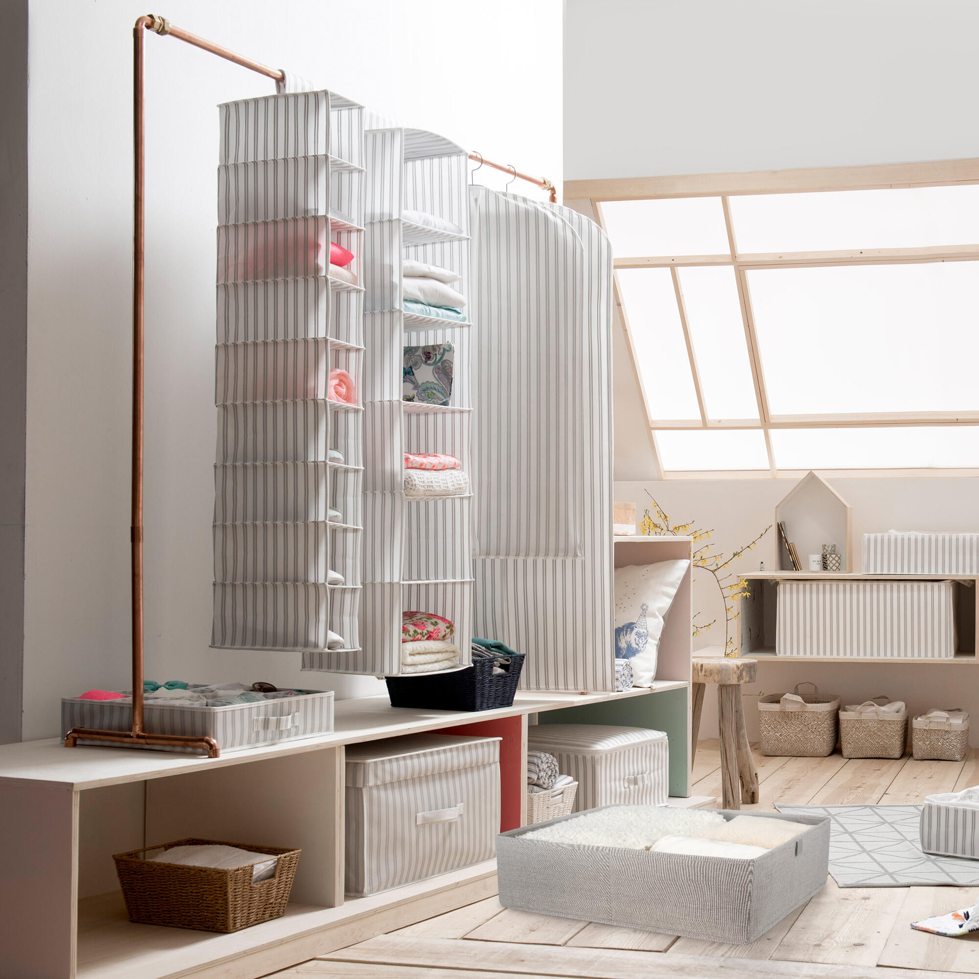 Panier de rangement Oxford M l42xP26xH16,5cm Compactor - 2