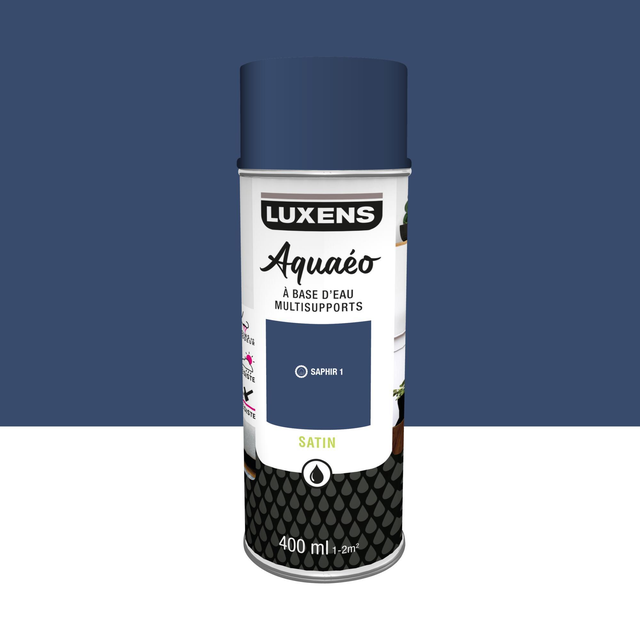 Bombe de peinture Aquaeo LUXENS saphir 1 satiné 400 ml