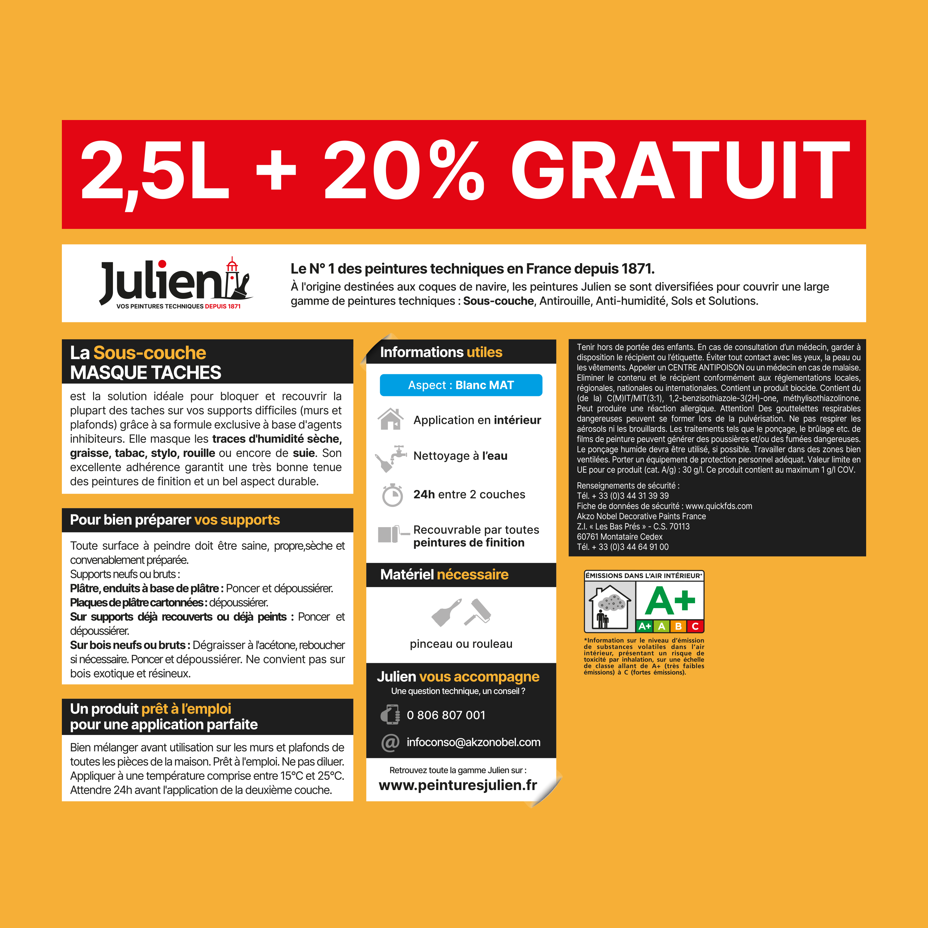 Sous-couche Masque taches JULIEN 3L - 2