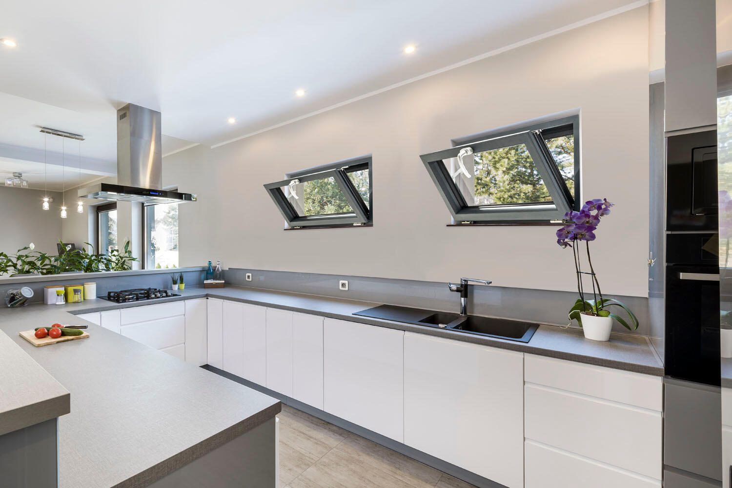 Abattant alu Essentiel H.60xl.120cm gris anthracite - 2