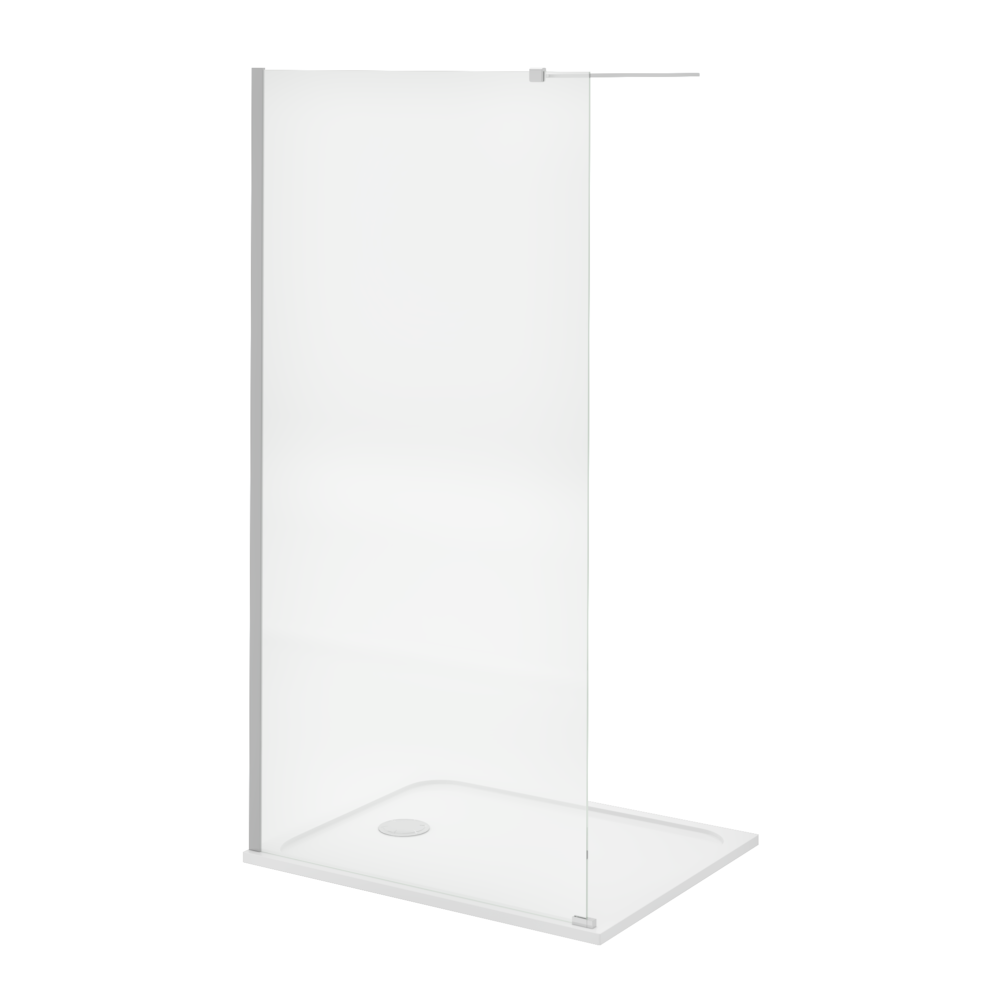 Box doccia walk-in Remix, vetro 8 mm, L 97-98.5 cm x H 200 cm, profilo cromo - 15