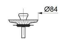 Bouchon panier pour bonde evier inox  d90, WIRQUIN - 2