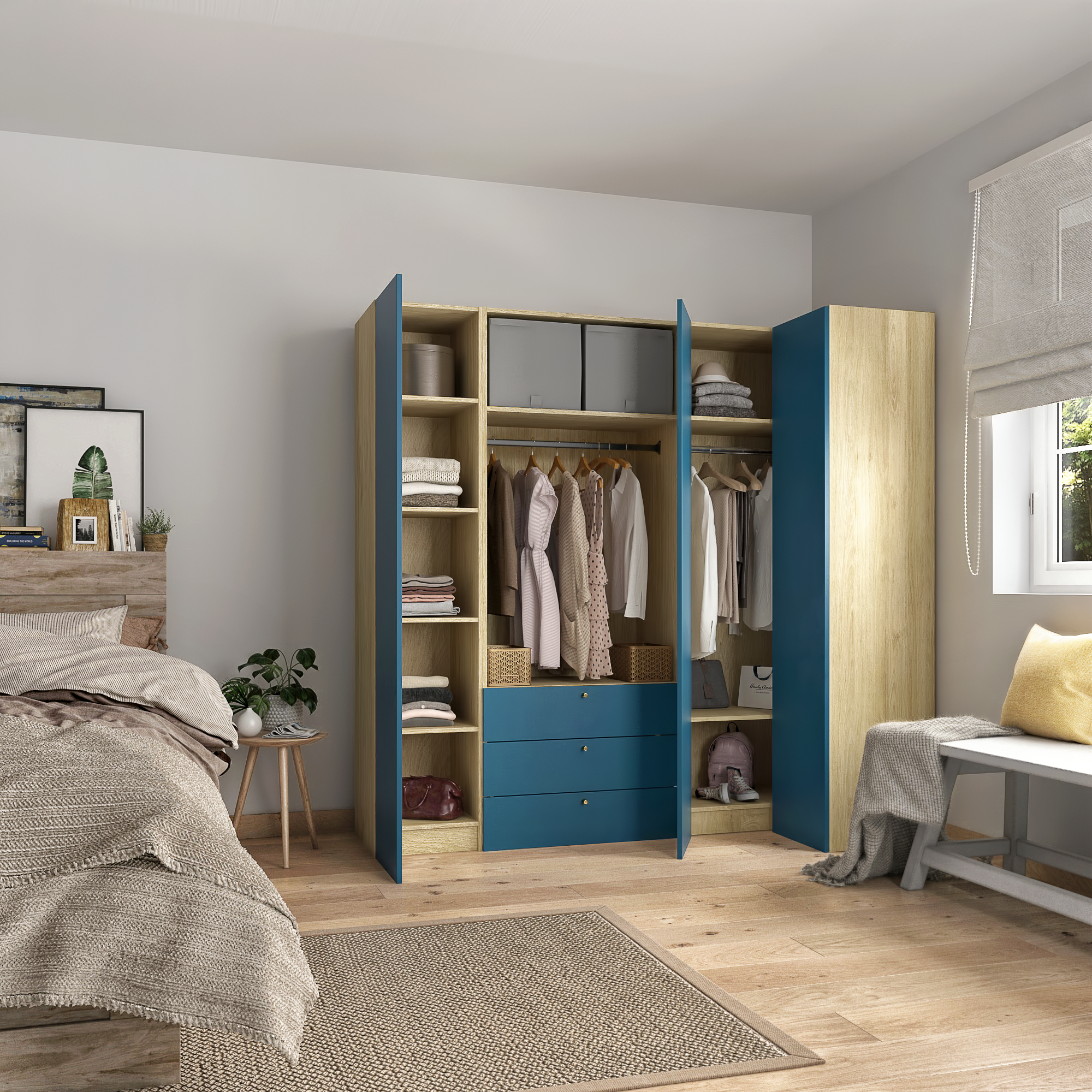 Idee De Dressing Dans Une Chambre Opter pour un dressing coloré dans la chambre | Leroy Merlin