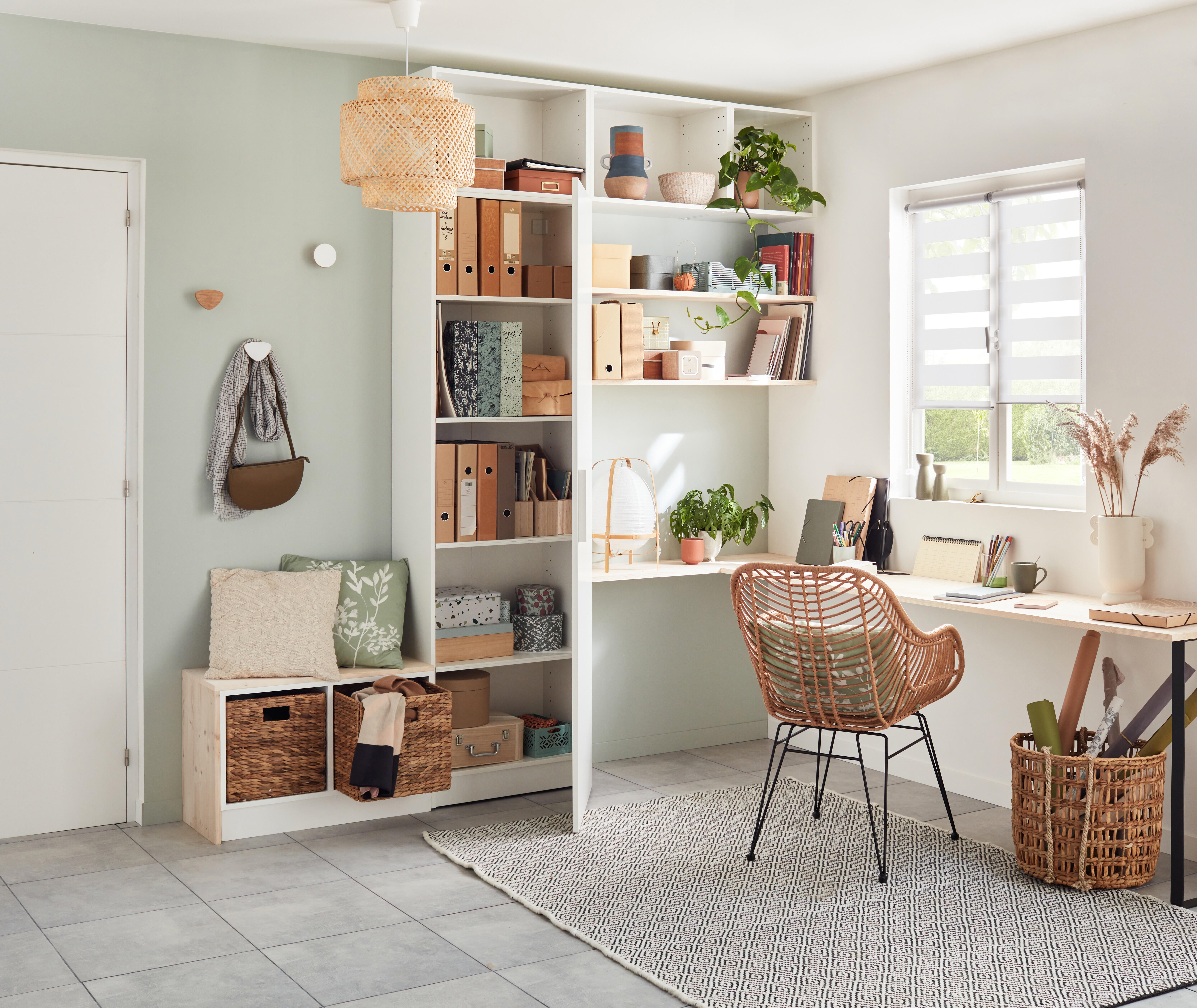 Estante de parede 2 cubos branco 36 x 31,7 x 70,5 cm Spaceo Kub - 23