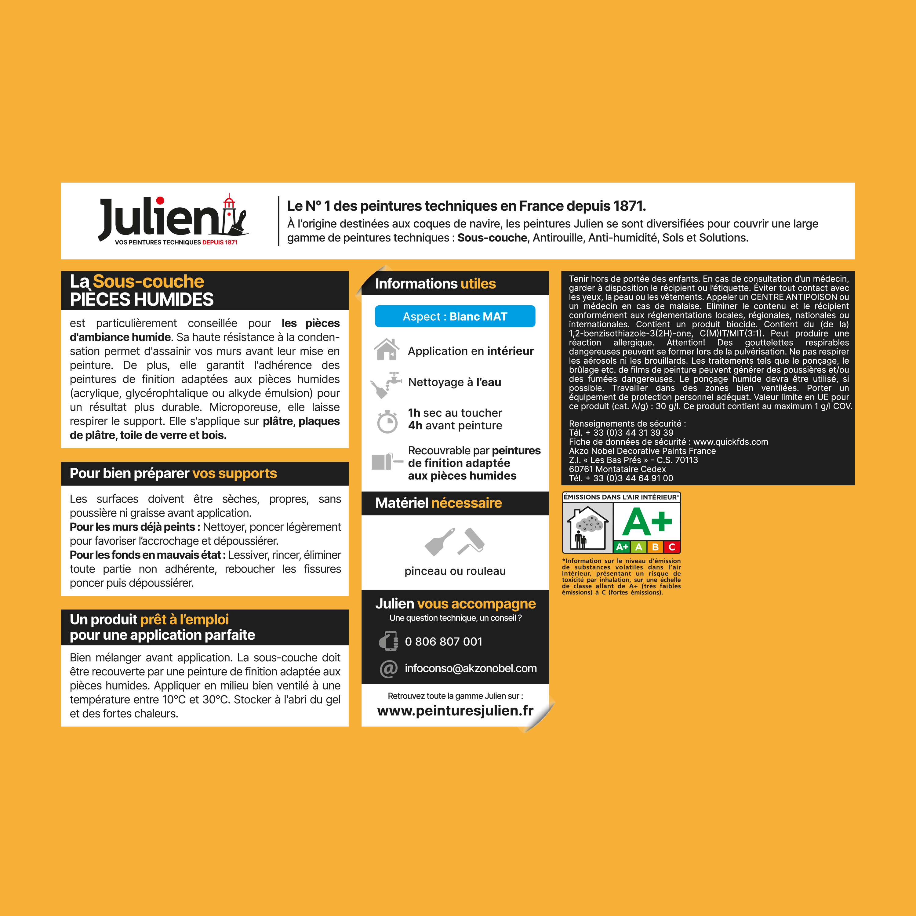 Sous-couche Pièces humides JULIEN 2.5L - 3