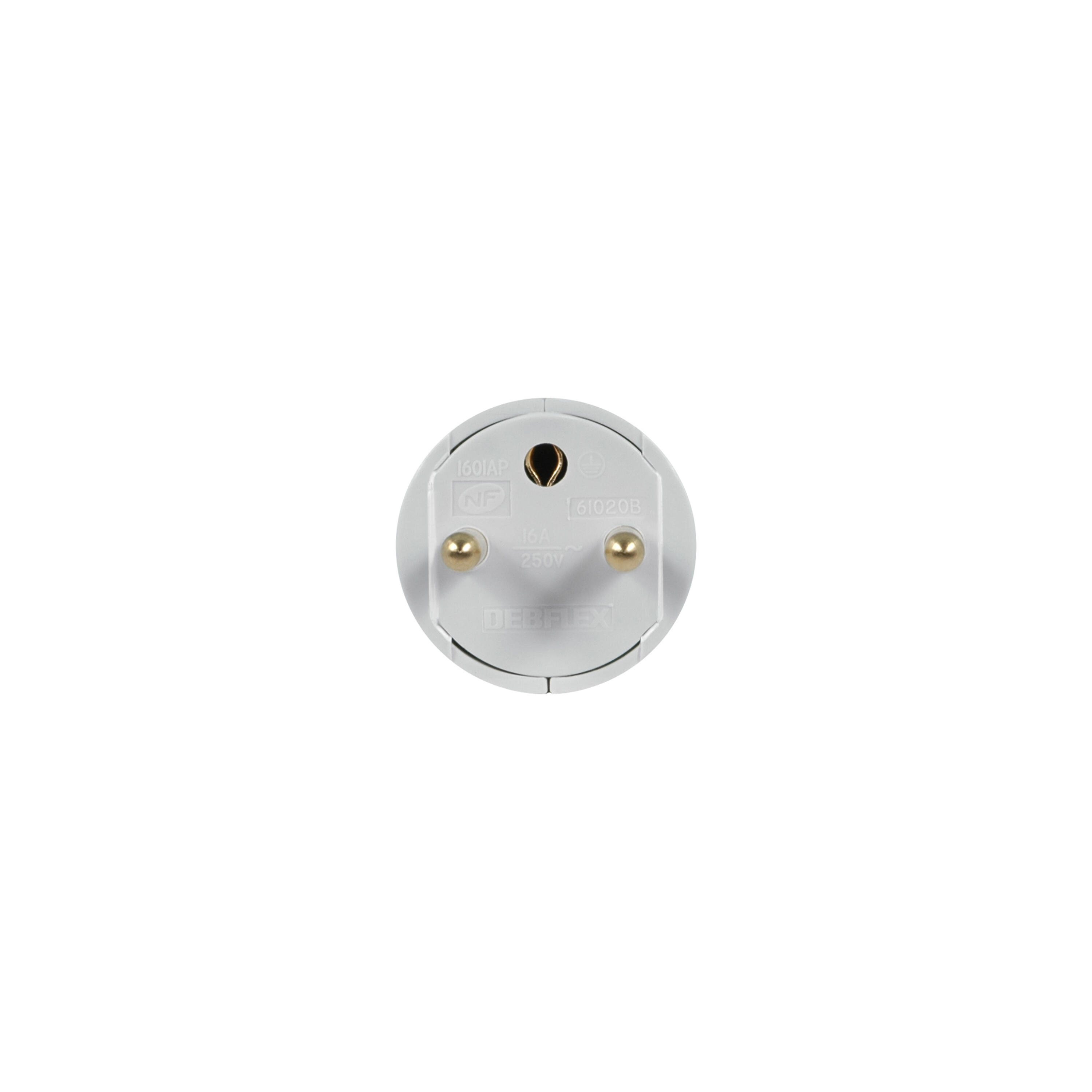 Fiche électrique mâle 2 pôles + terre, 16 A, DEBFLEX - 2