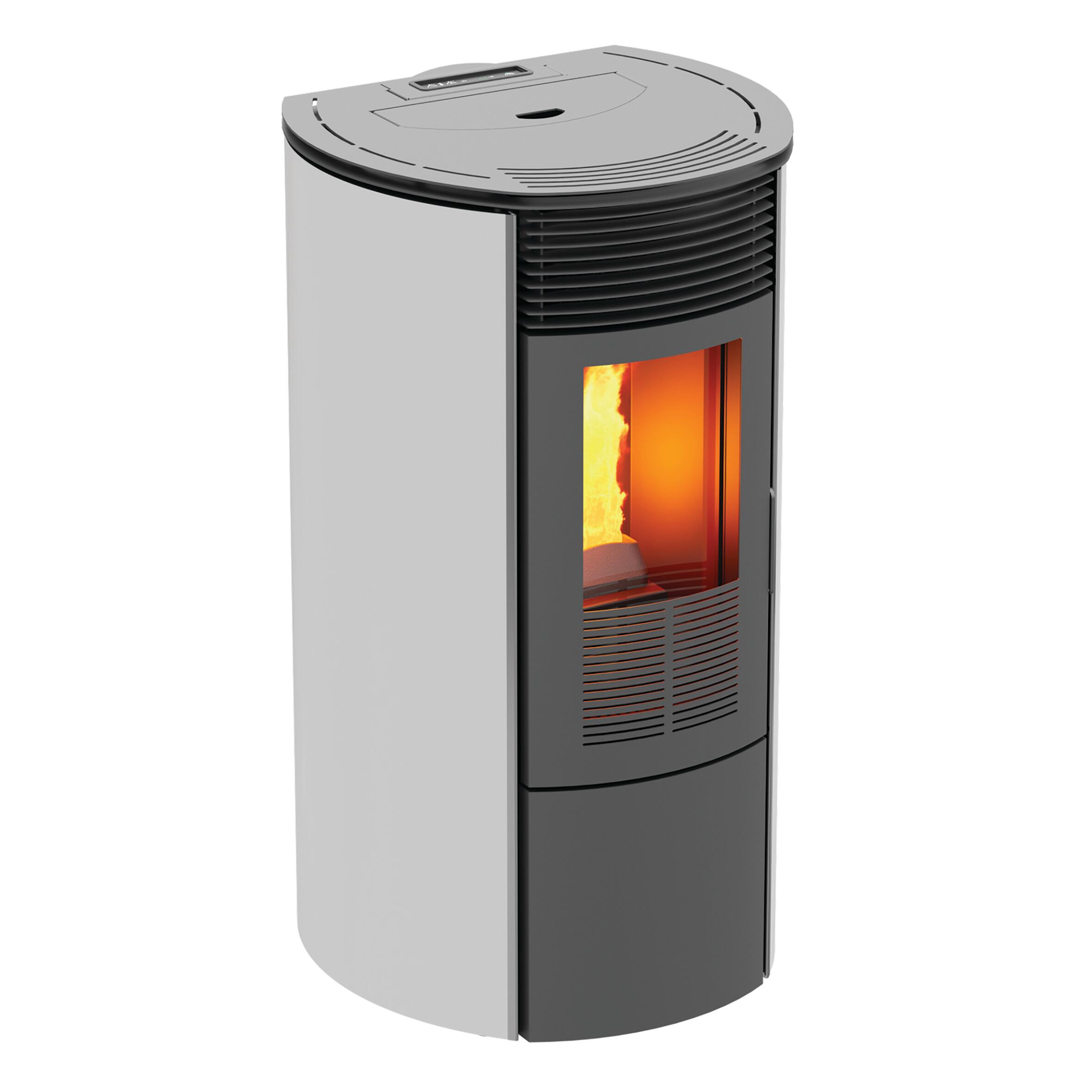 Stufa a pellet ventilata Theresia 9 KW bianca - 2