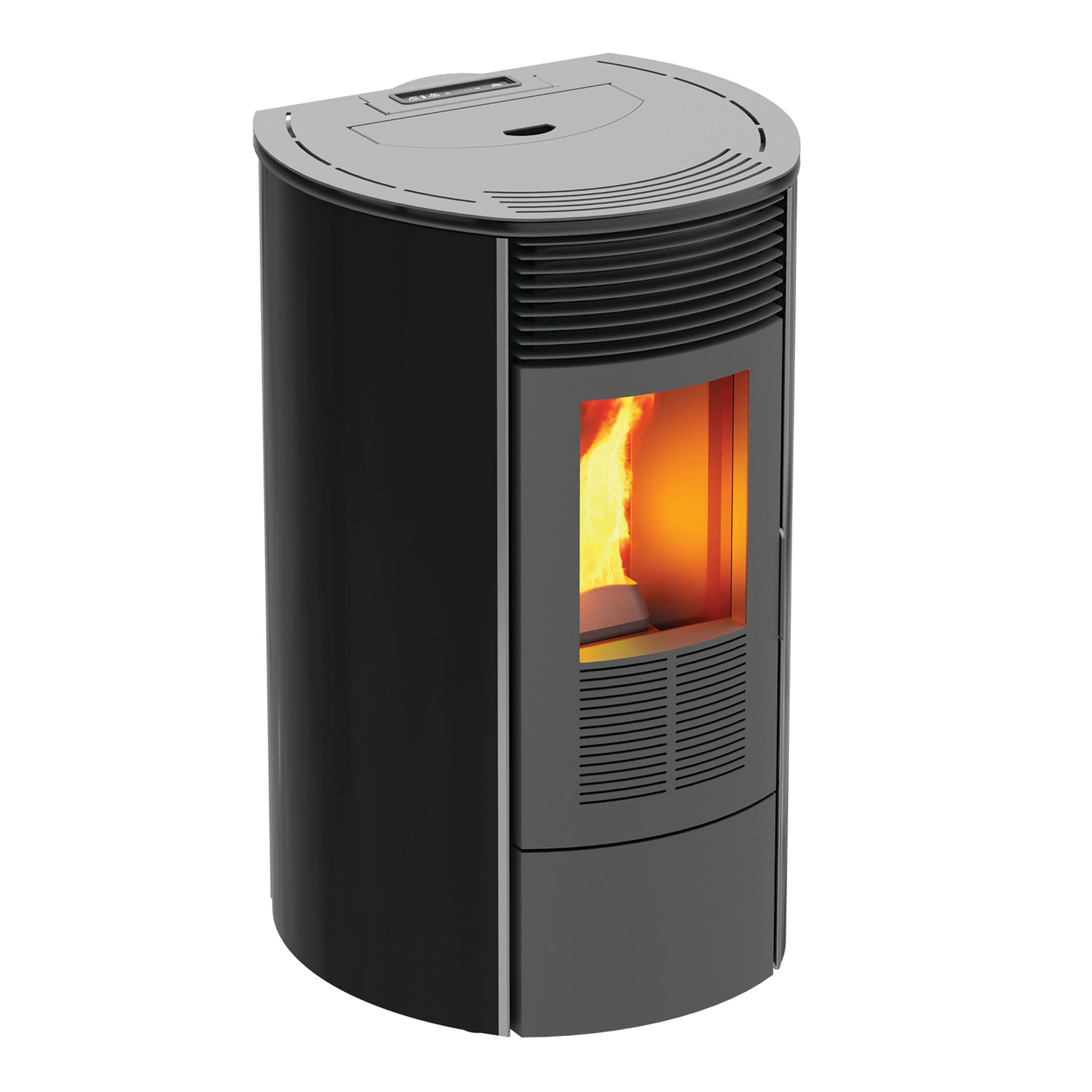 Stufa a pellet ventilata Theresia 6.3 KW nera - 3