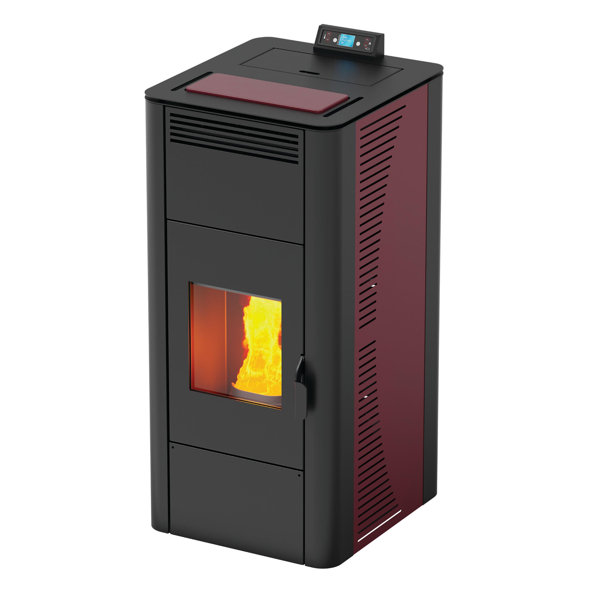 Stufa pellet idro AMG 20-BKR 18.22 kW bordeaux - 2
