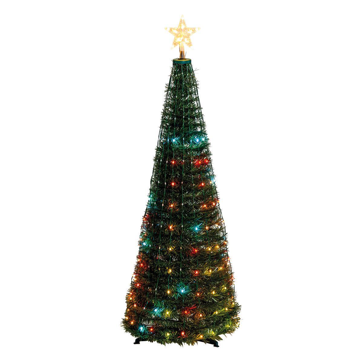 Albero di Natale con base tronco e luci led Marmolada in PE Effetto Real  Touch+ PVC / 250 cm