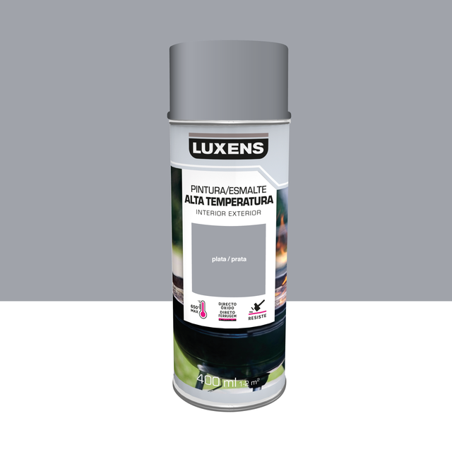 Spray anti-ferrugem Luxens brilhante 400ML prata