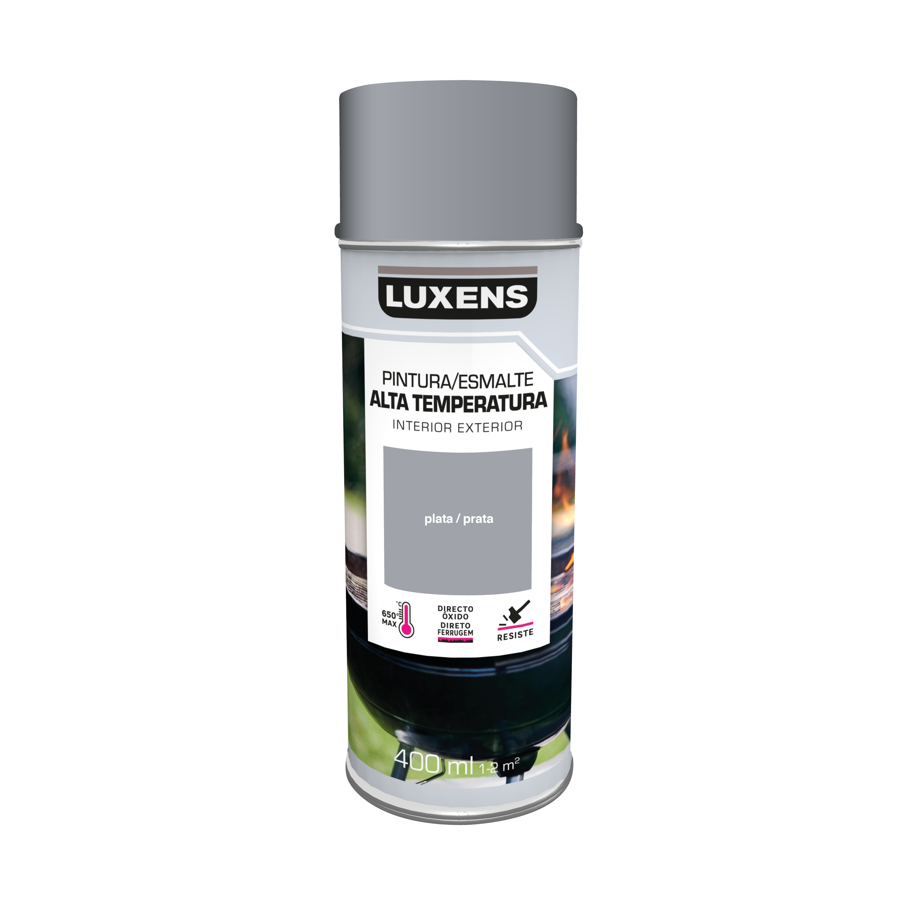 Spray anti-ferrugem Luxens brilhante 400ML prata - 5