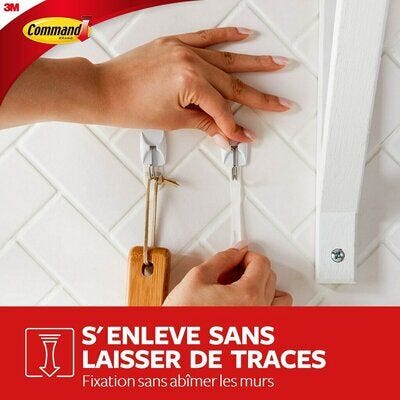 Crochet adhésif standard pointe métal Command 