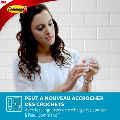 Languette adhésive pour crochets résistants à l'eau Command  - 1