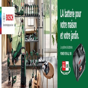 Bosch Home and Garden Tronçonneuse sans Fil - Universal Chain 18 (Livrée  avec 1 Batterie 18v - 2,5ah, Huile 80 Ml, Système 18v, Longueur de Guide