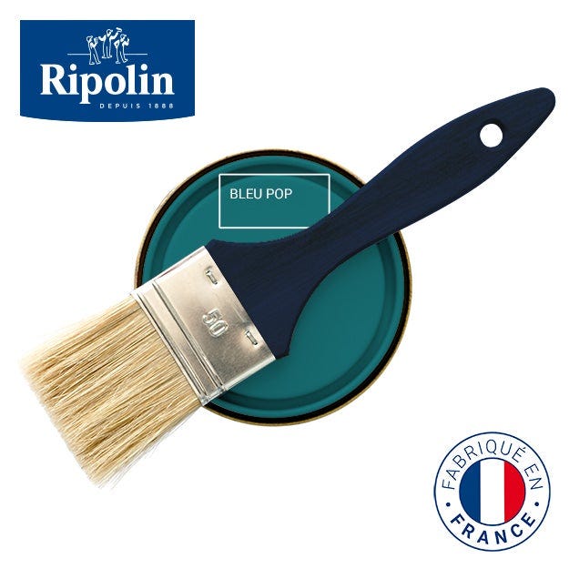 Peinture mur, boiserie, radiateur bleu moorea satiné RIPOLIN Intérieur 2.5l main image 1