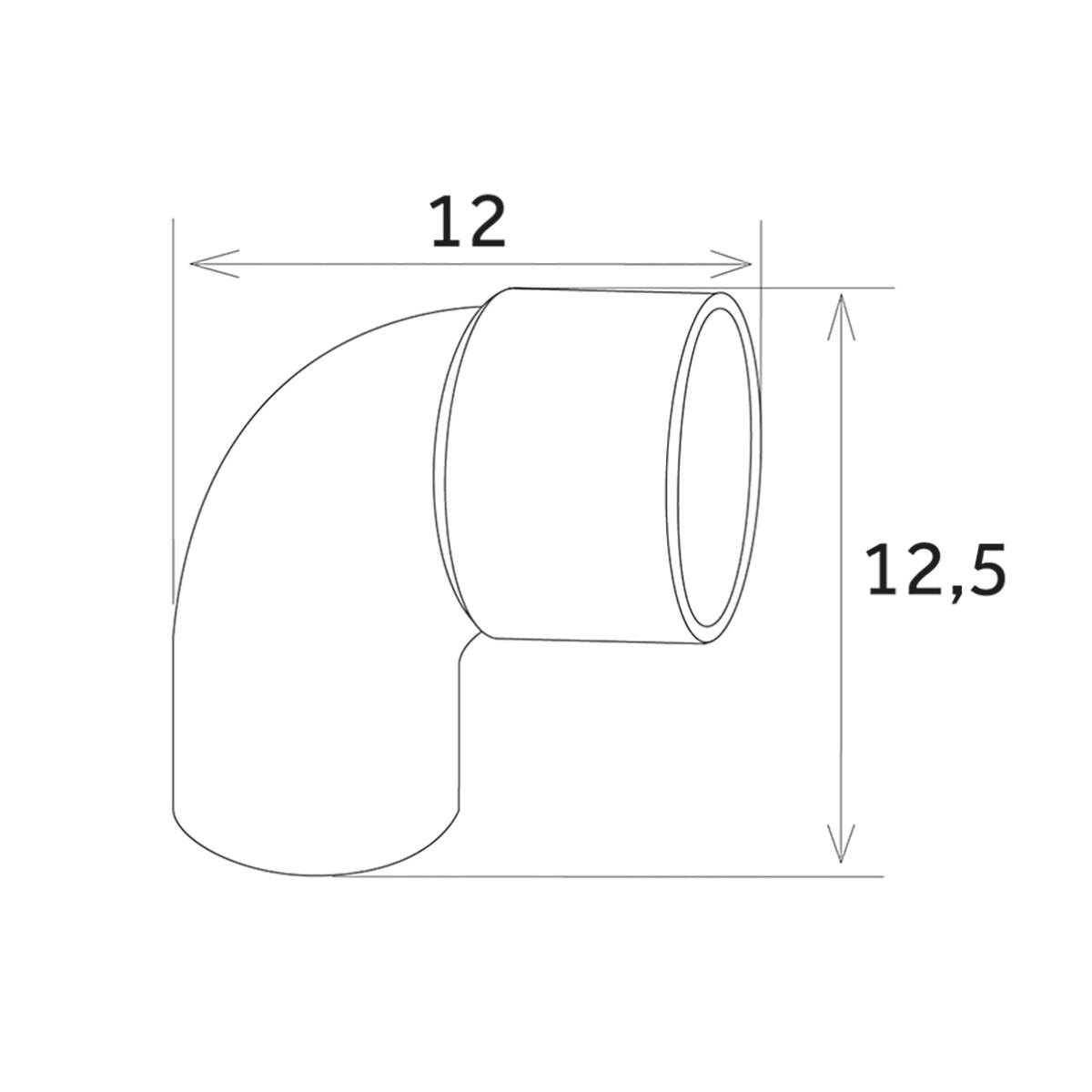 Curva per pluviale 90 ° in pvc marrone Ø 63 mm - 4