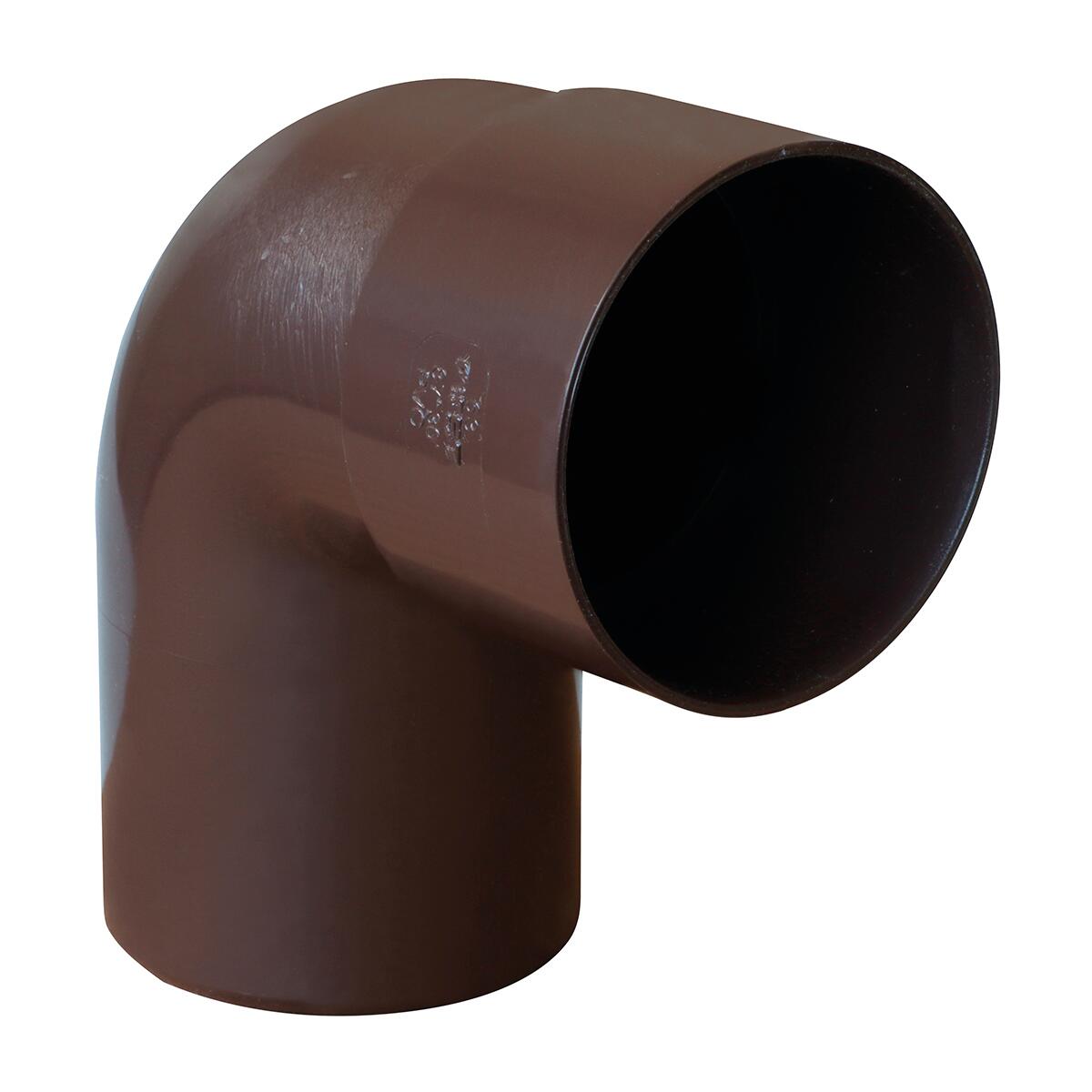 Curva per pluviale 90 ° in pvc marrone Ø 63 mm - 2