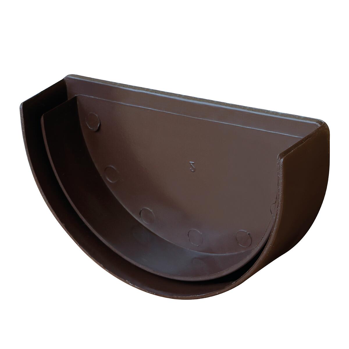 Testata per gronda marrone in pvc L 100 mm - 3