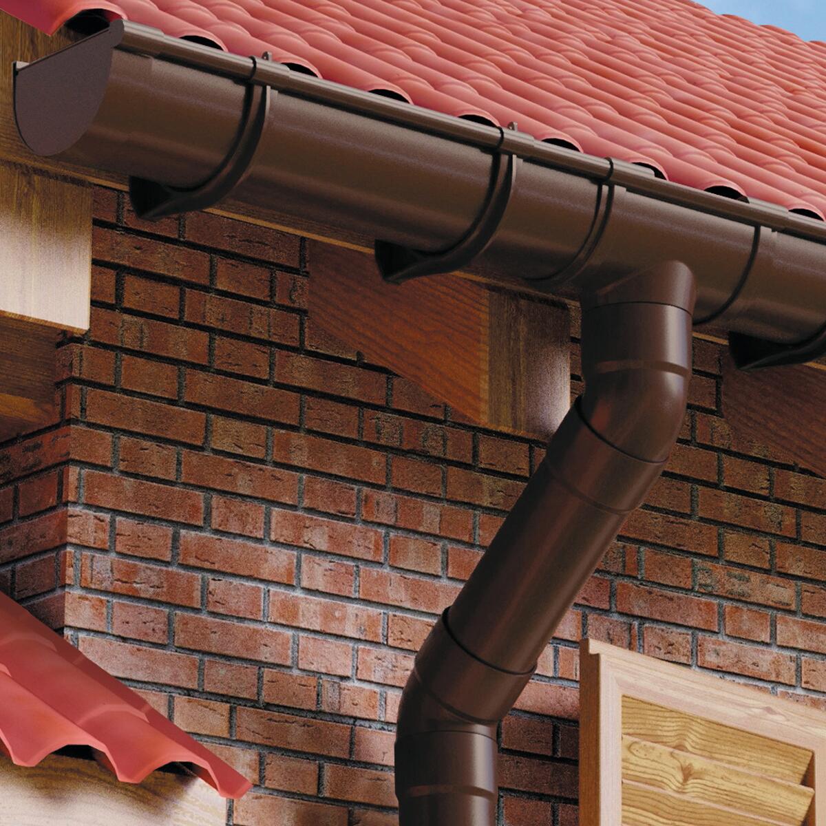 Giunto di gronda semplice marrone in pvc L 100 mm - 2