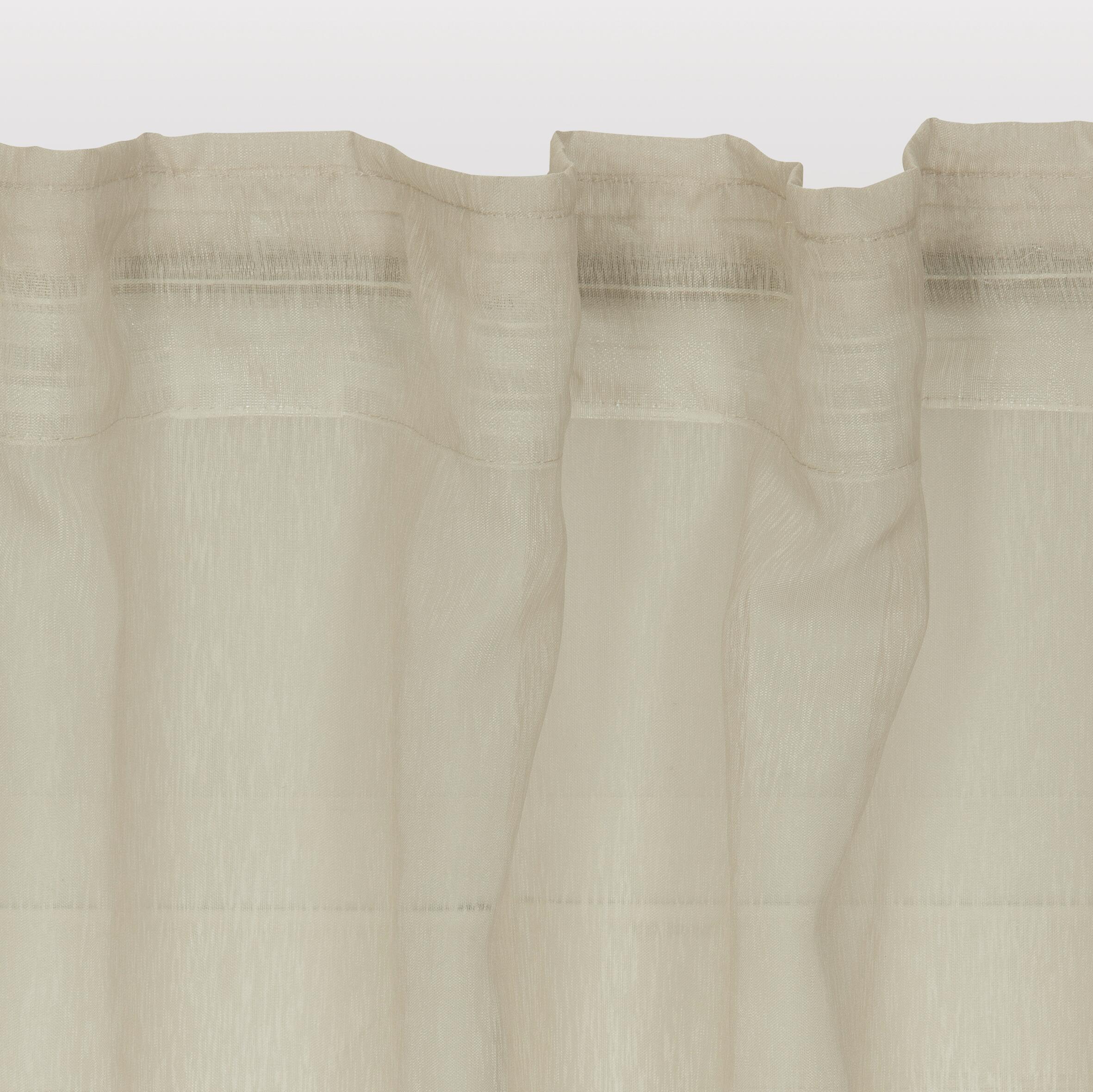 Tenda Voile Softy beige, fettuccia e passanti nascosti 200x280 cm INSPIRE - 18