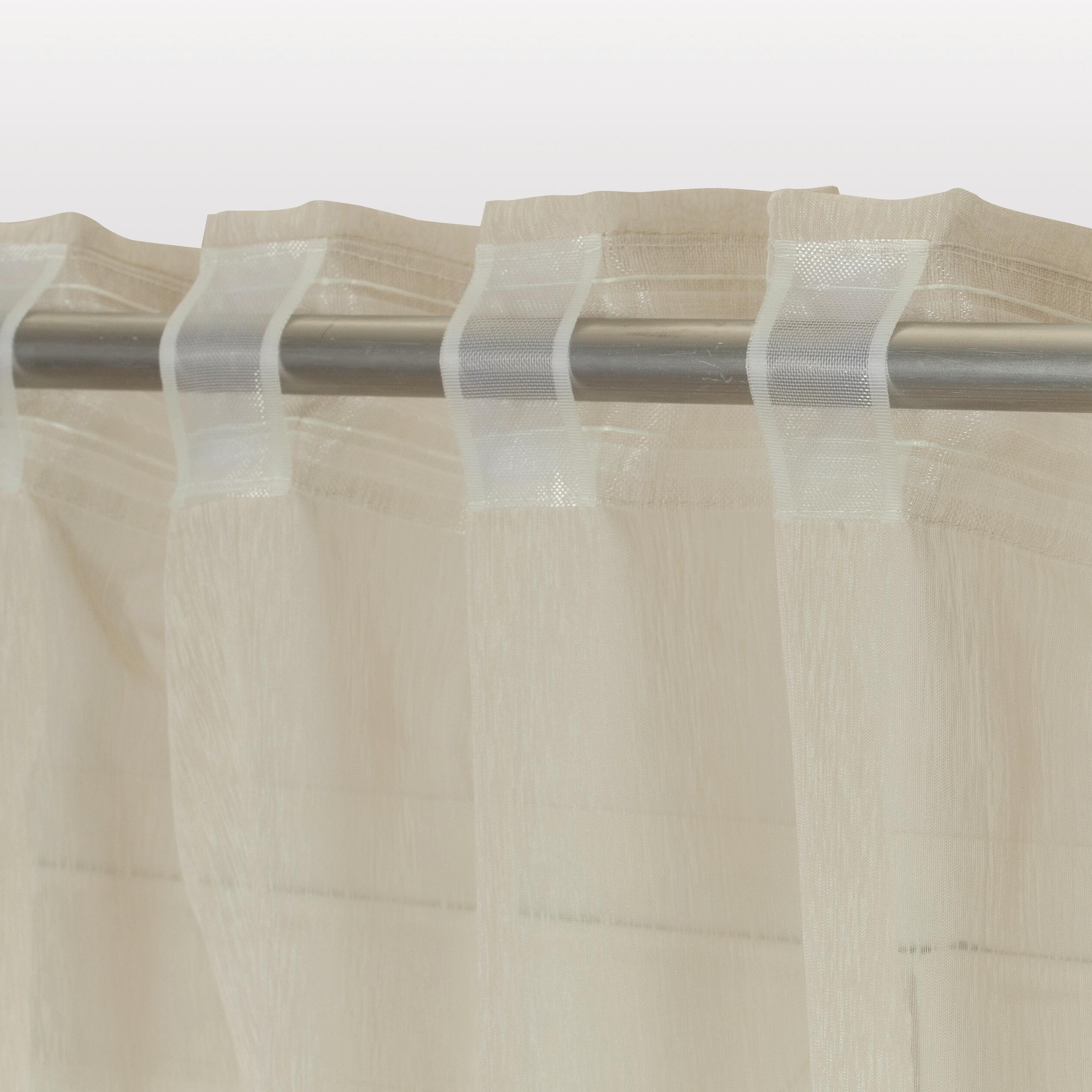 Tenda Voile Softy beige, fettuccia e passanti nascosti 200x280 cm INSPIRE - 17