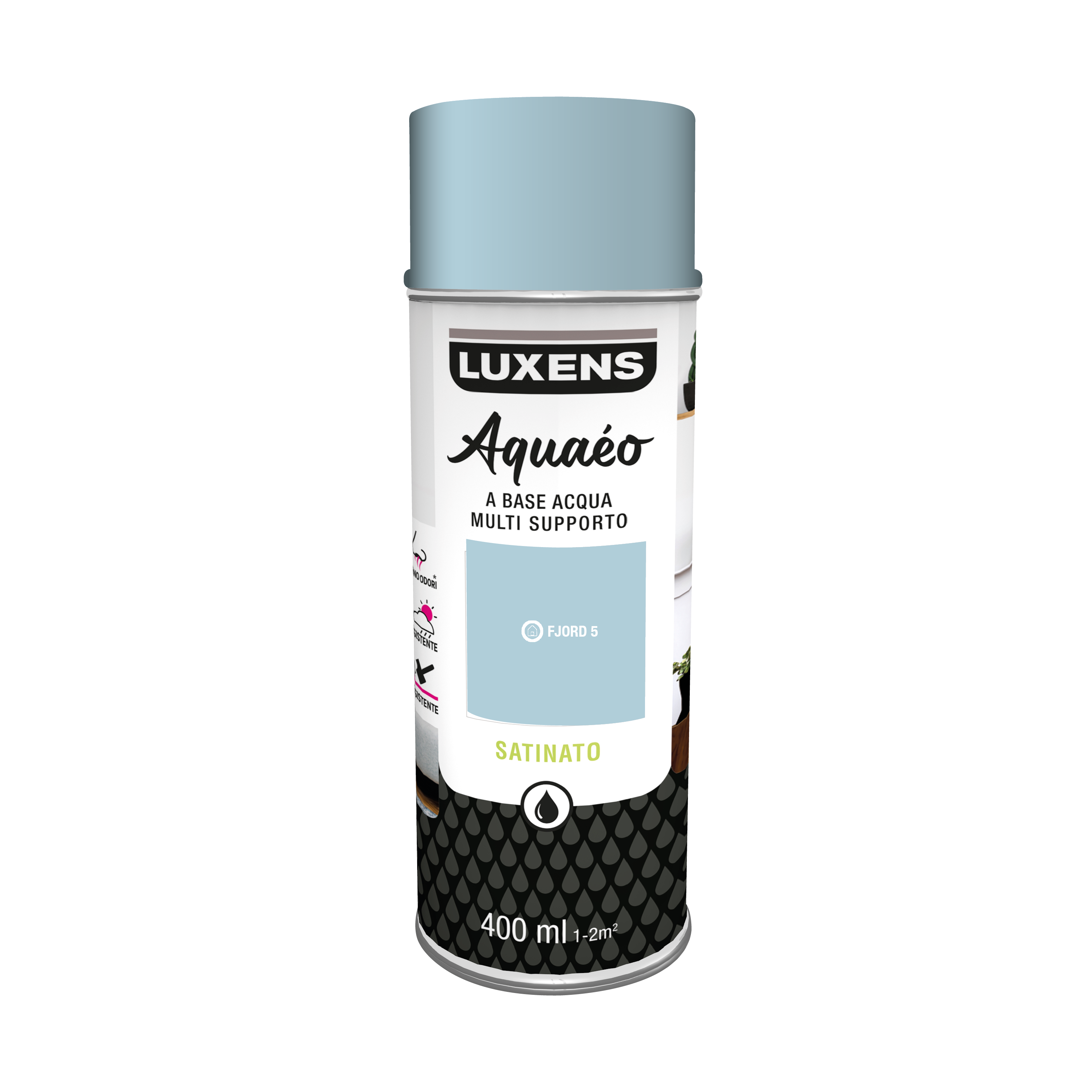 Smalto spray LUXENS Aquaéo base acqua blu fjord 5 satinato 0.4 L - 7