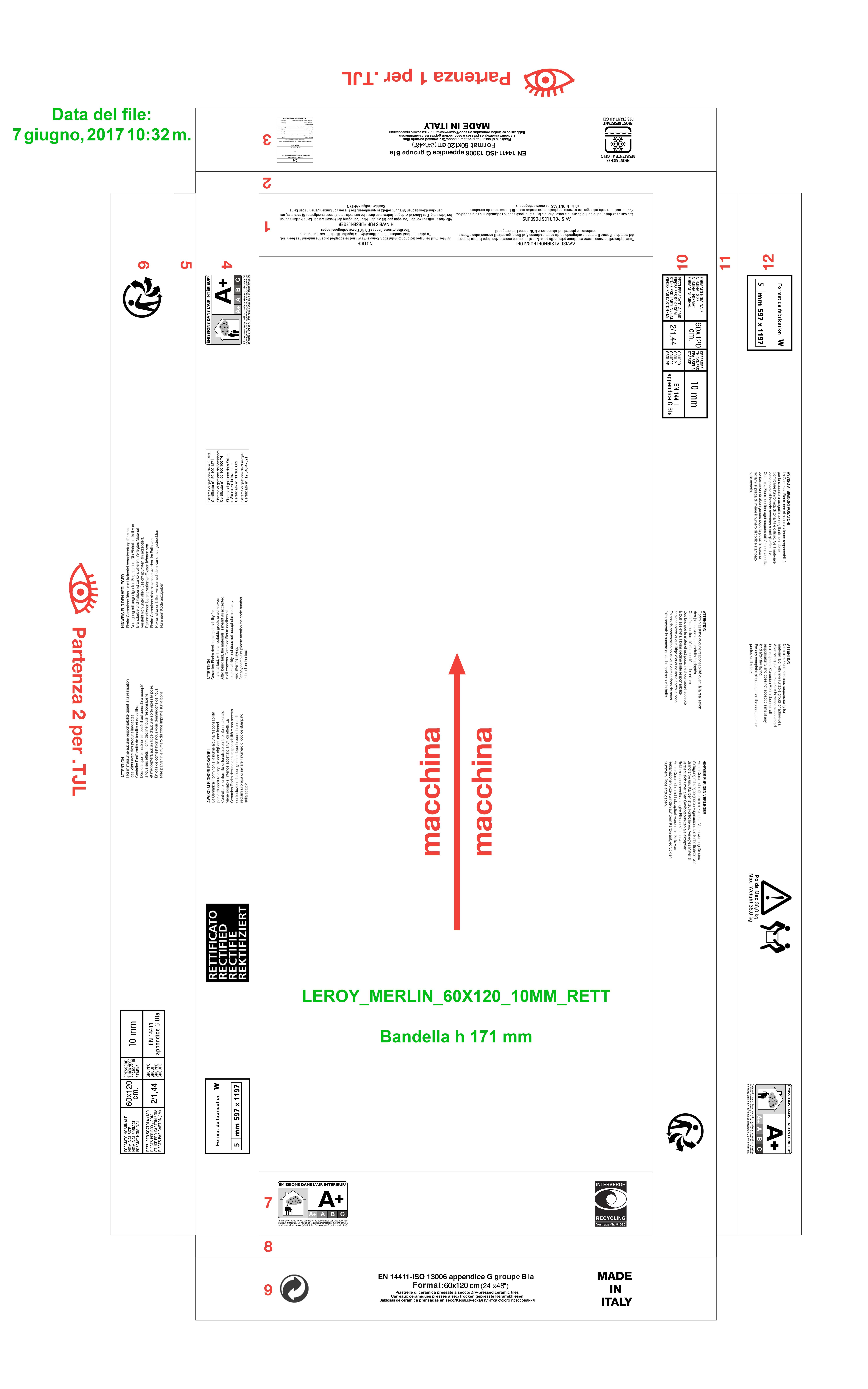 Carrelage sol / mur effet marbre blanc or Rimini l.60 x L.120 cm - 6
