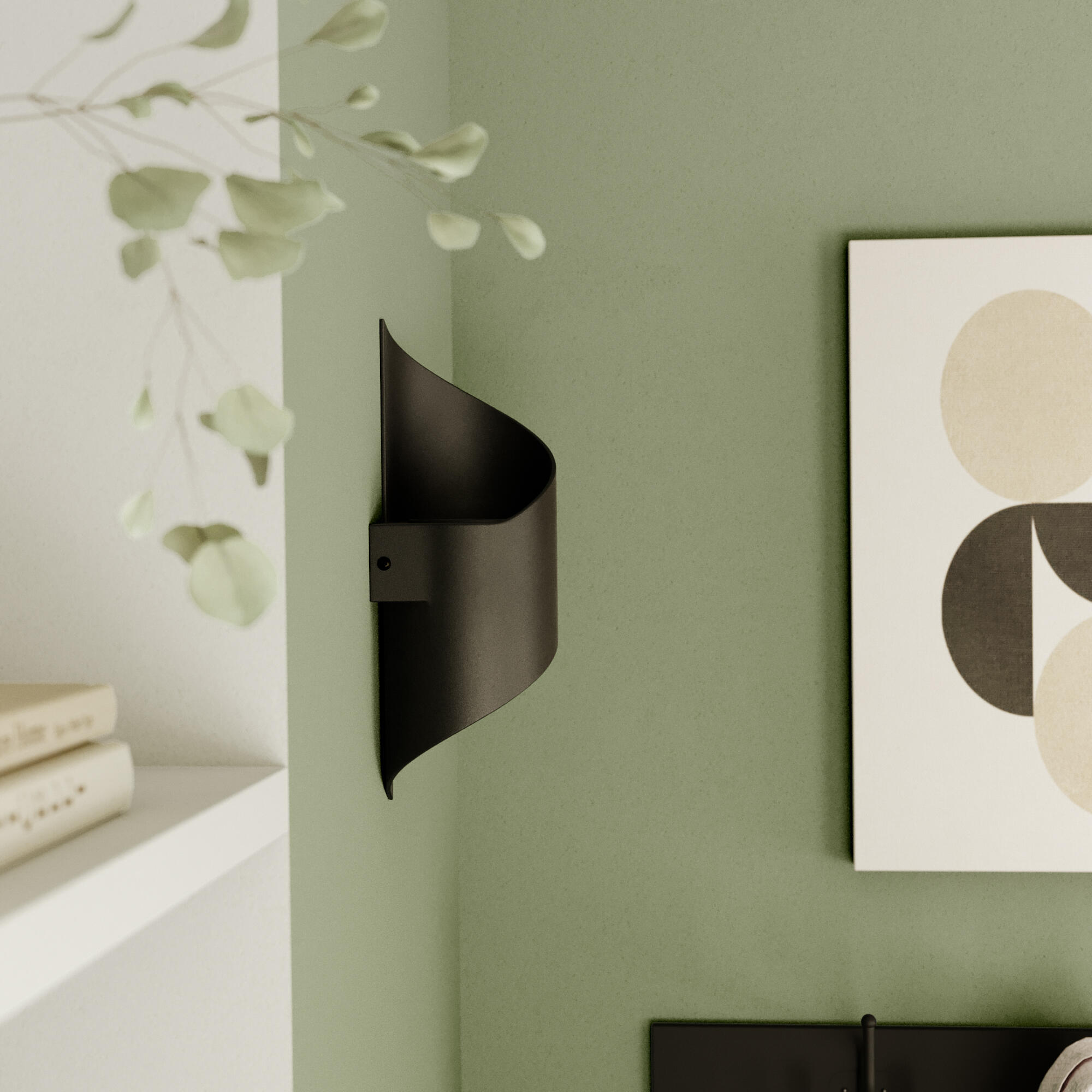 Applique murale LED, acier, noir, Leria, INSPIRE - 6