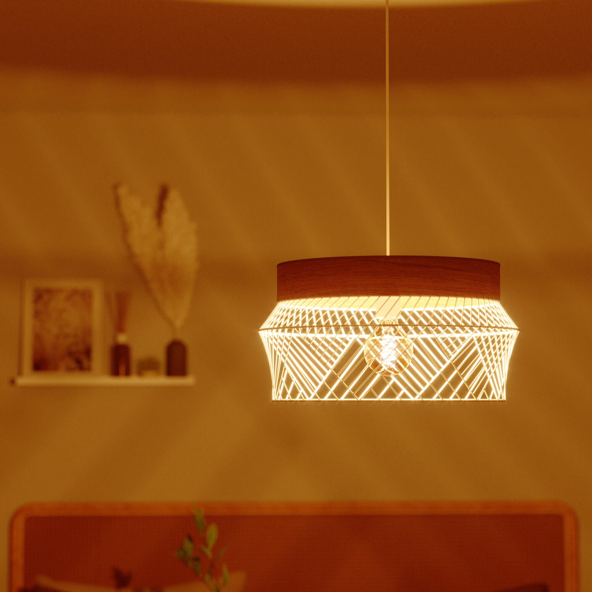 Suspension Kanel acier, blanc, Diam.45 cm INSPIRE, E27 - 2