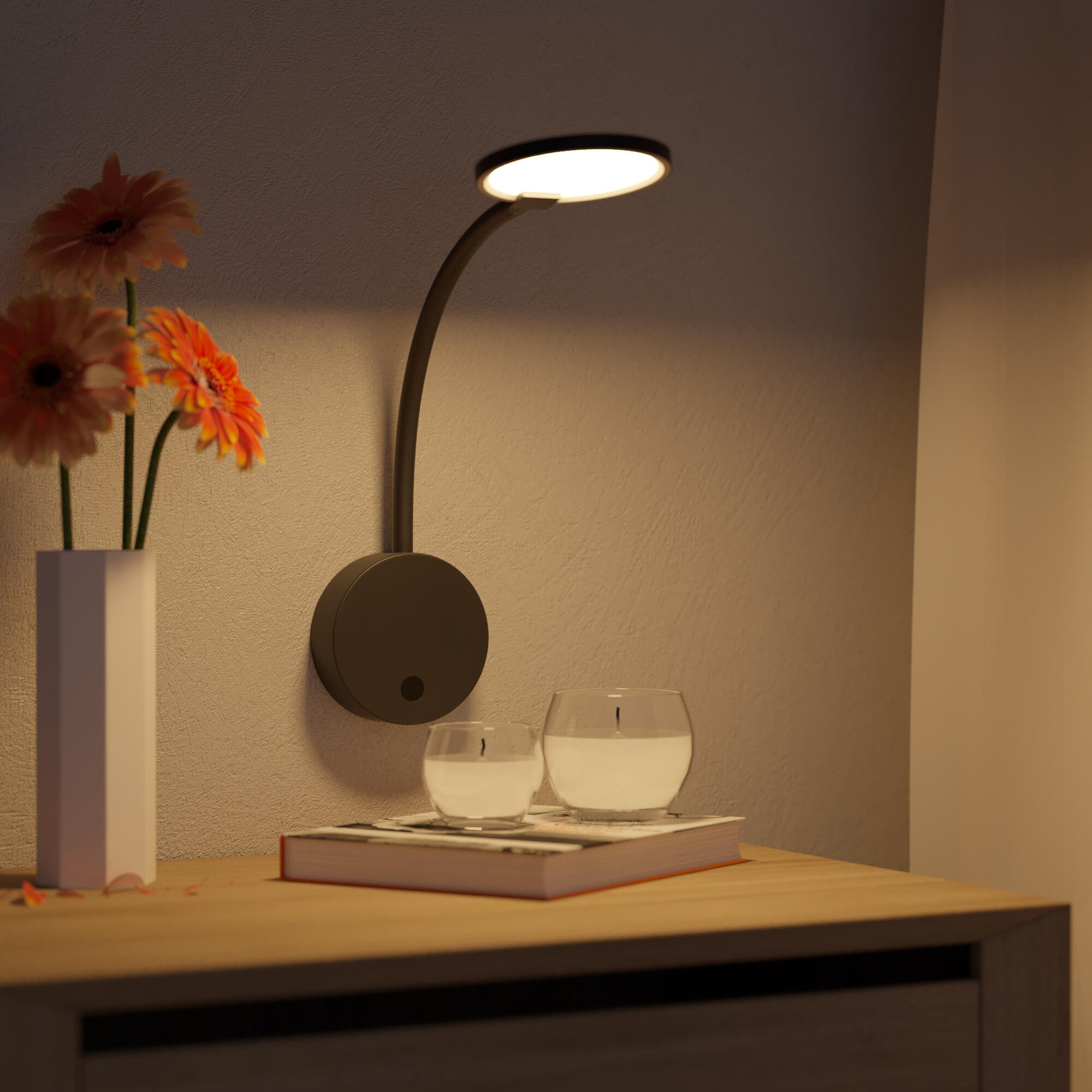 Applique LED, noir, Starla, INSPIRE - 2