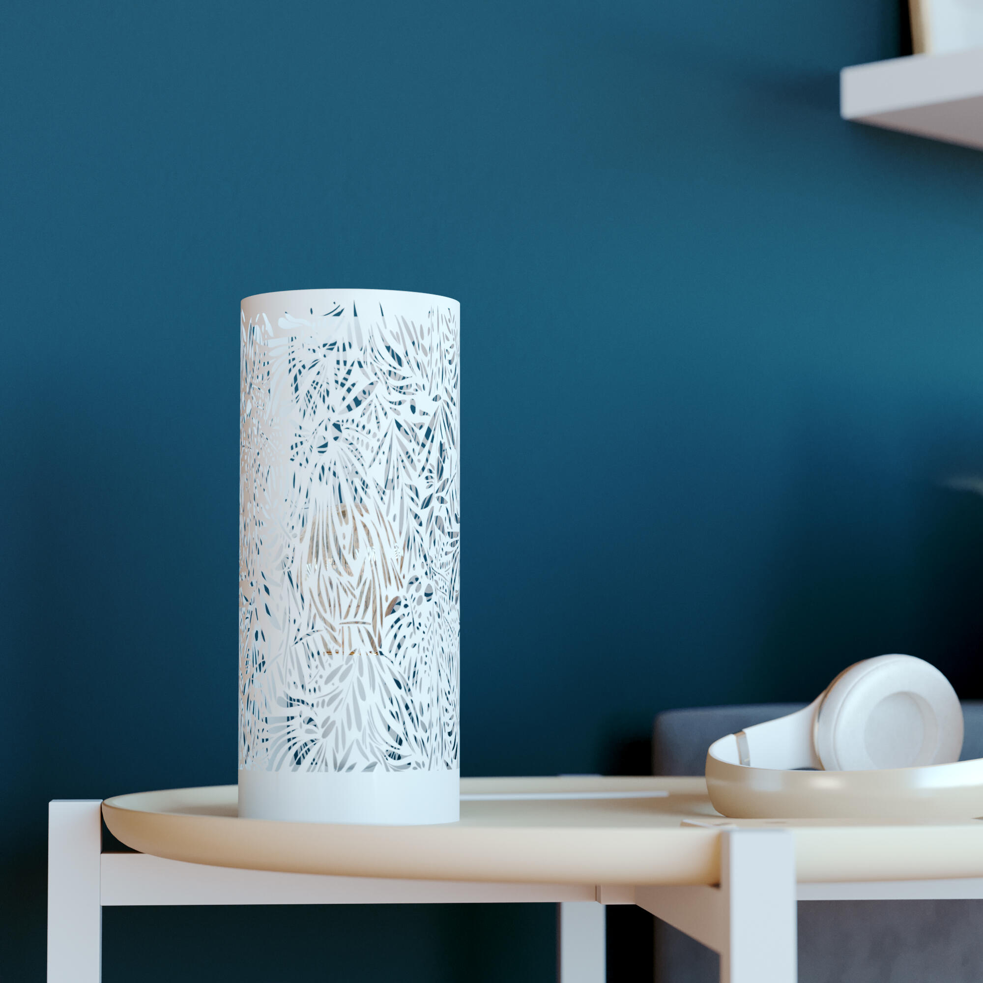 Candeeiro de mesa INSPIRE FRELLA 1 LUZ A30CM METAL BRANCO MATE - 10