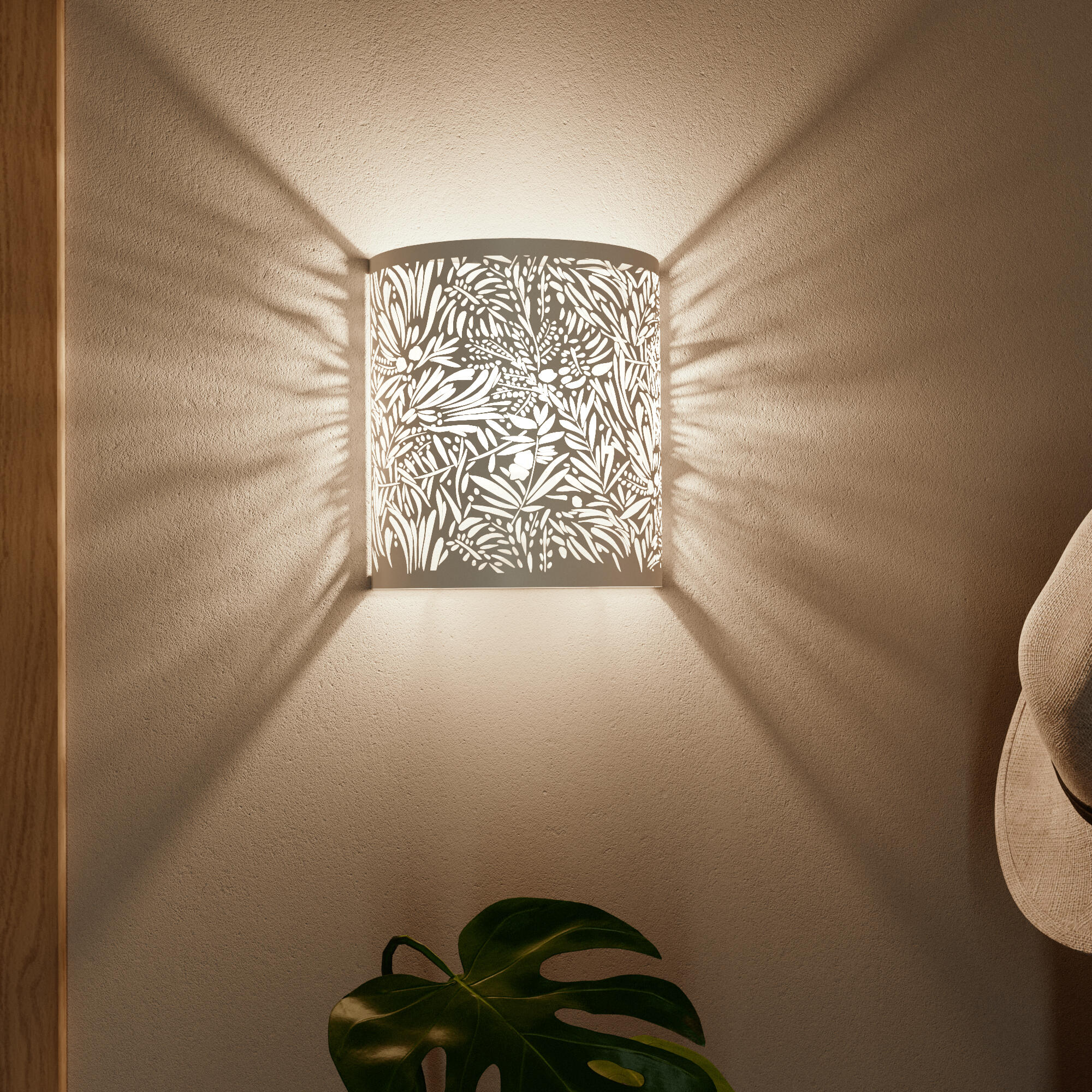 Applique murale E27, acier / fer, blanc, Frella, INSPIRE - 3