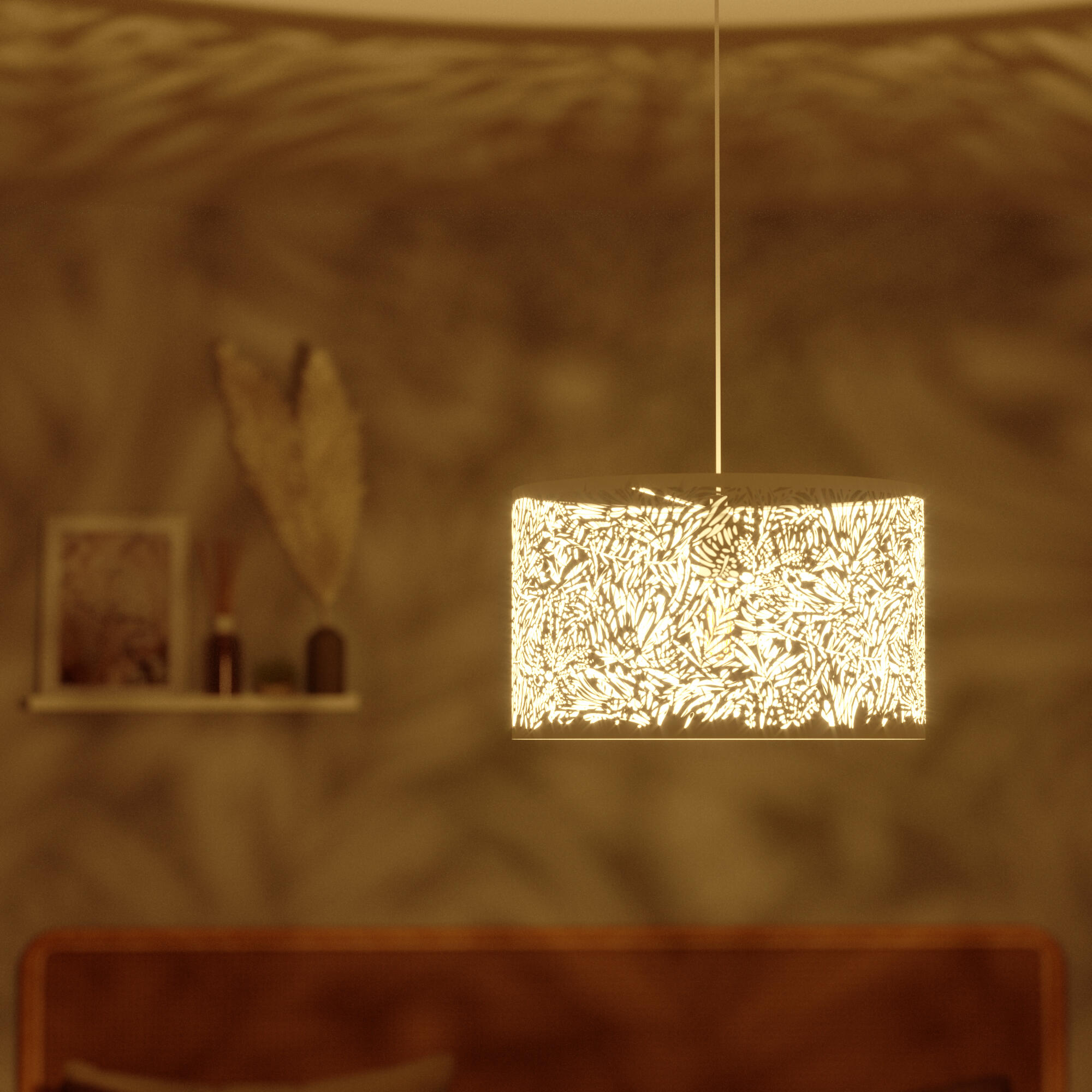 Lámpara de techo colgante de acero blanca 1 luz E27 Frella INSPIRE 38 cm - 29