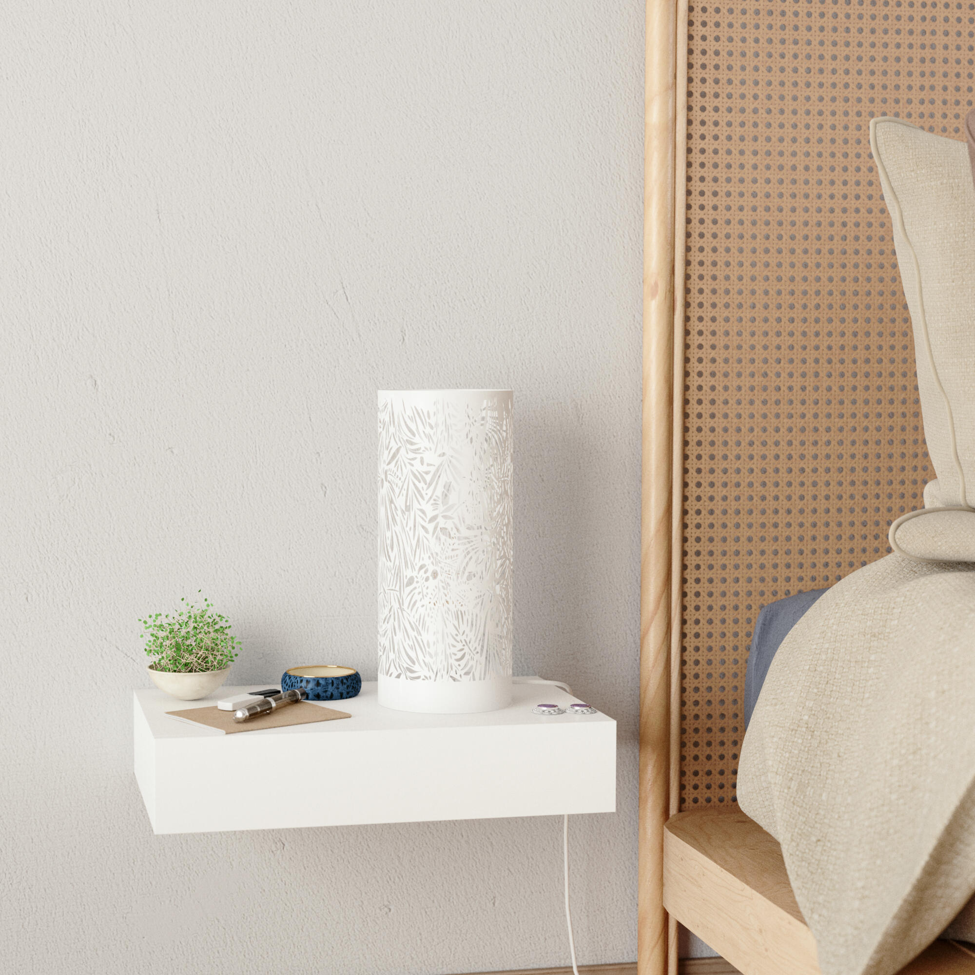 Candeeiro de mesa INSPIRE FRELLA 1 LUZ A30CM METAL BRANCO MATE - 13