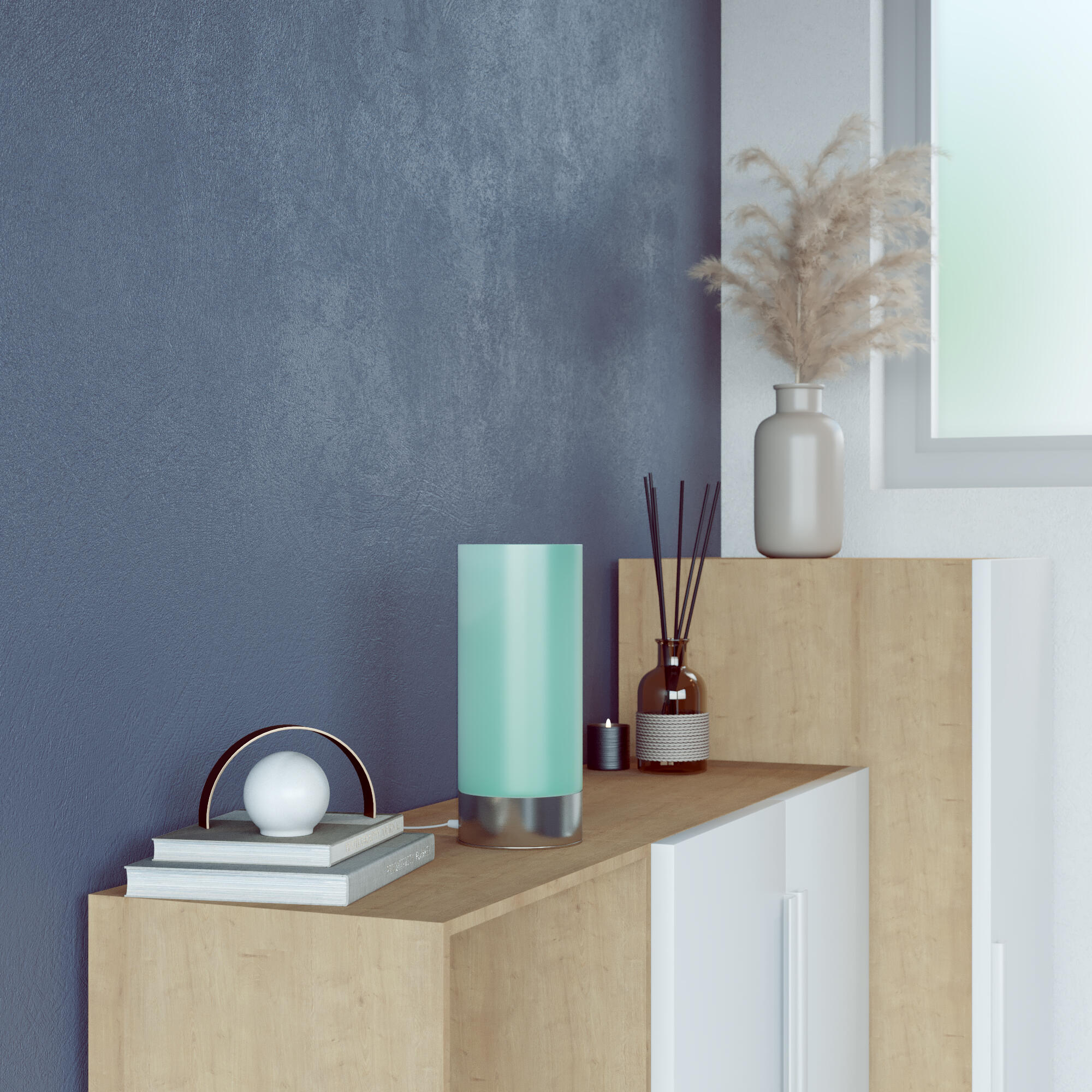 Lampe Tee touch , verre, vert, H.22 cm, INSPIRE - 3