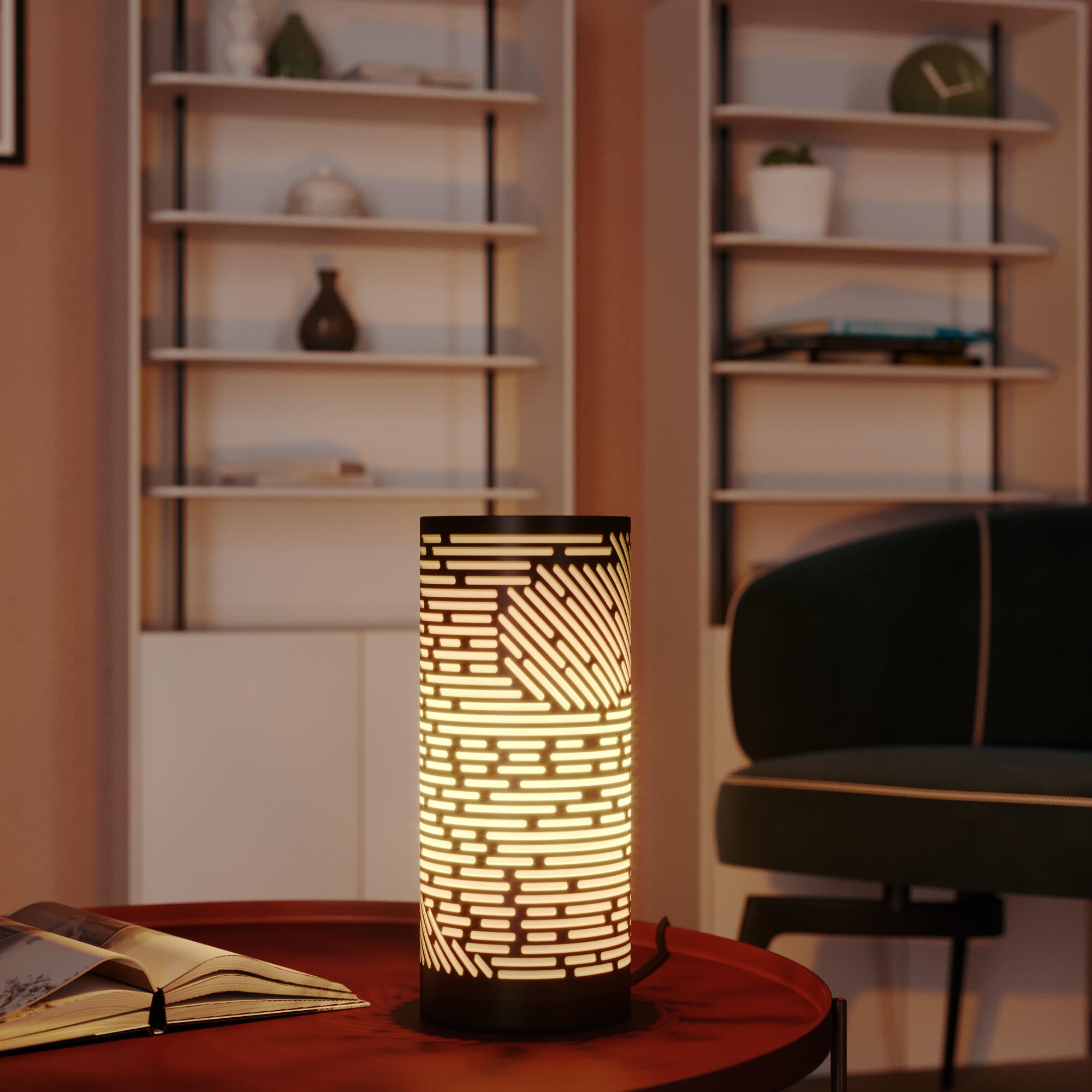 Lampe Slots, h.28.5cm, acier, H.28.5 cm INSPIRE, E27 - 3