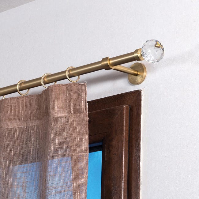 InCasa Bastone per Tende maggiorato 28 mm, L. 280 cm. in Acciaio Satinato – Completo InCasa Bastone per Tende maggiorato 28 mm, L. 280 cm. in Acciaio Satinato – Completo