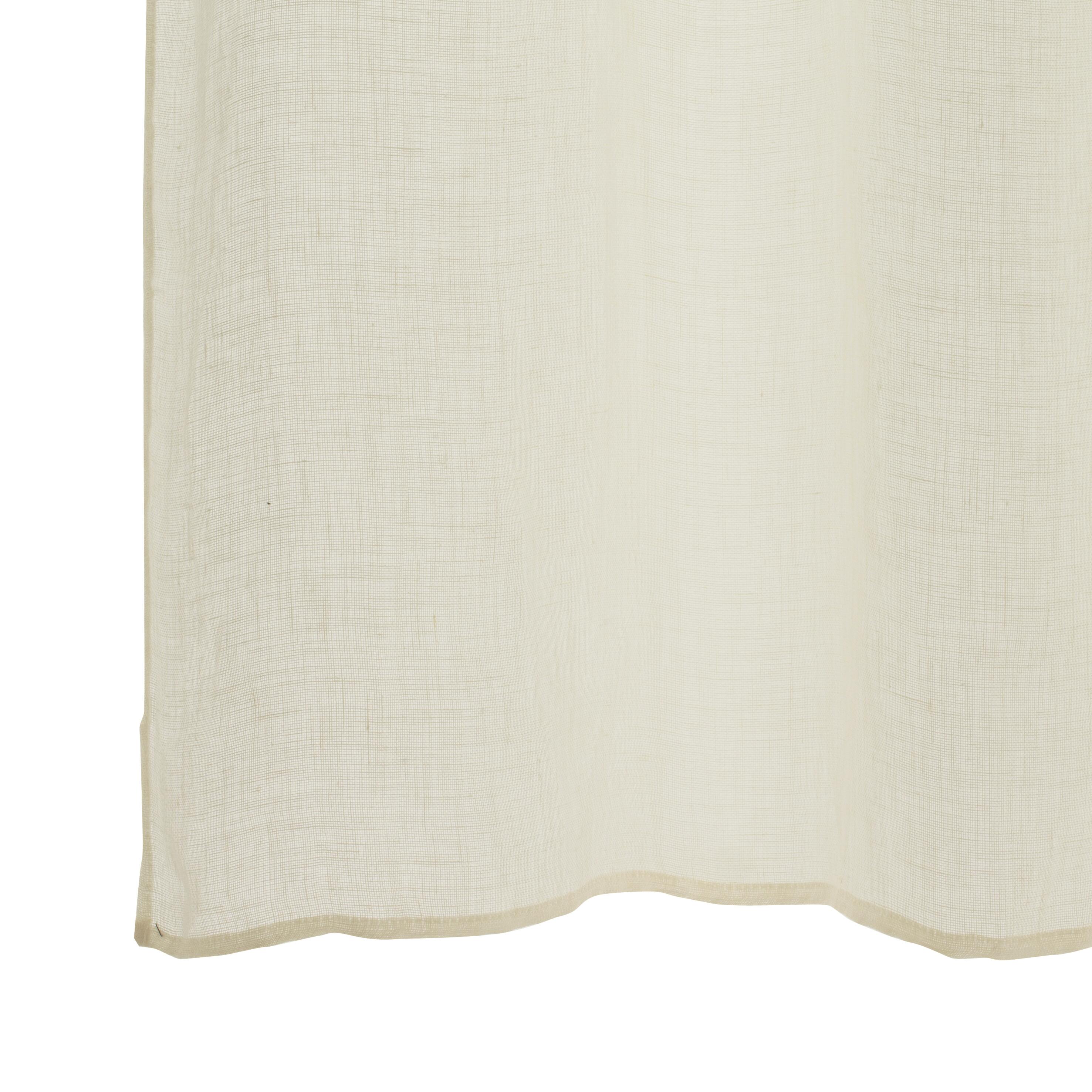 Tenda Voile de lin beige, occhiello 150x280 cm - 3