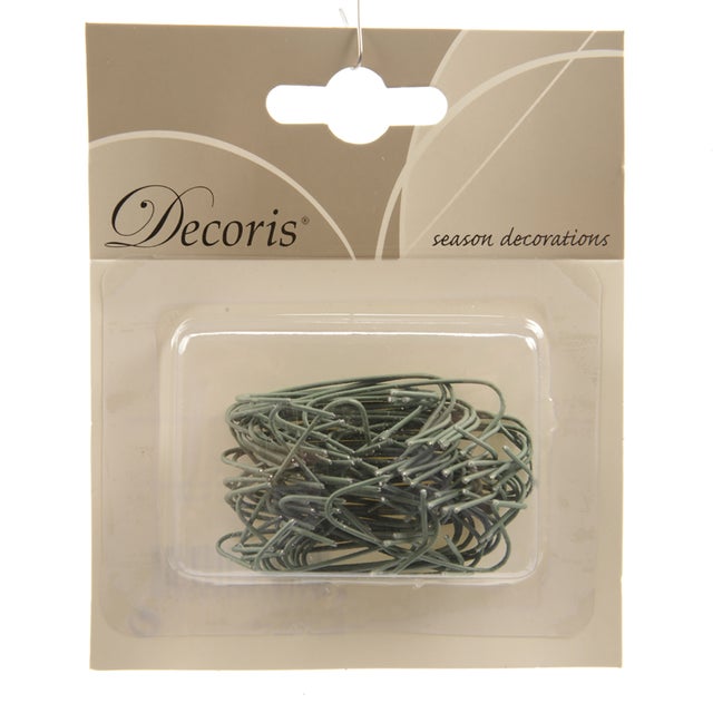 Accessori di Natale gancetti in ferro verde H 8, 75 pezzi