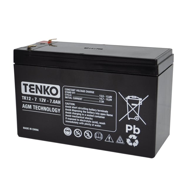 Batteria per allarme TENKO  12 V 7 Ah
