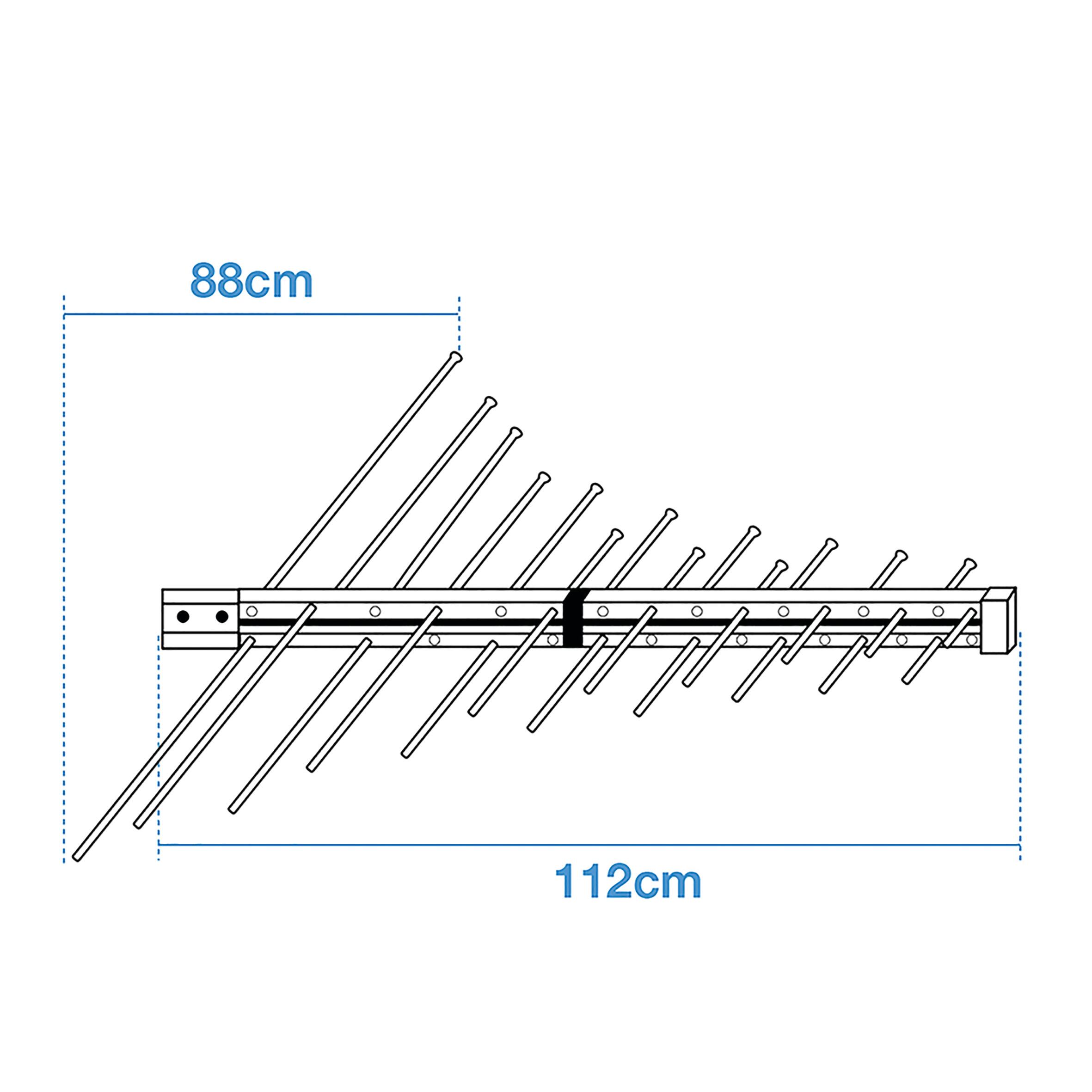 Antenna tv terrestre e satellitare METRONIC Log 116 CM  elemento - 4