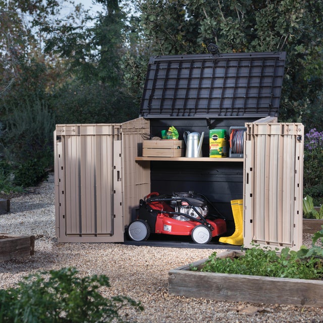 Box portattrezzi in polipropilene KETER STORE IT OUT MIDI L 130 x P 74 x H 110 cm Beige