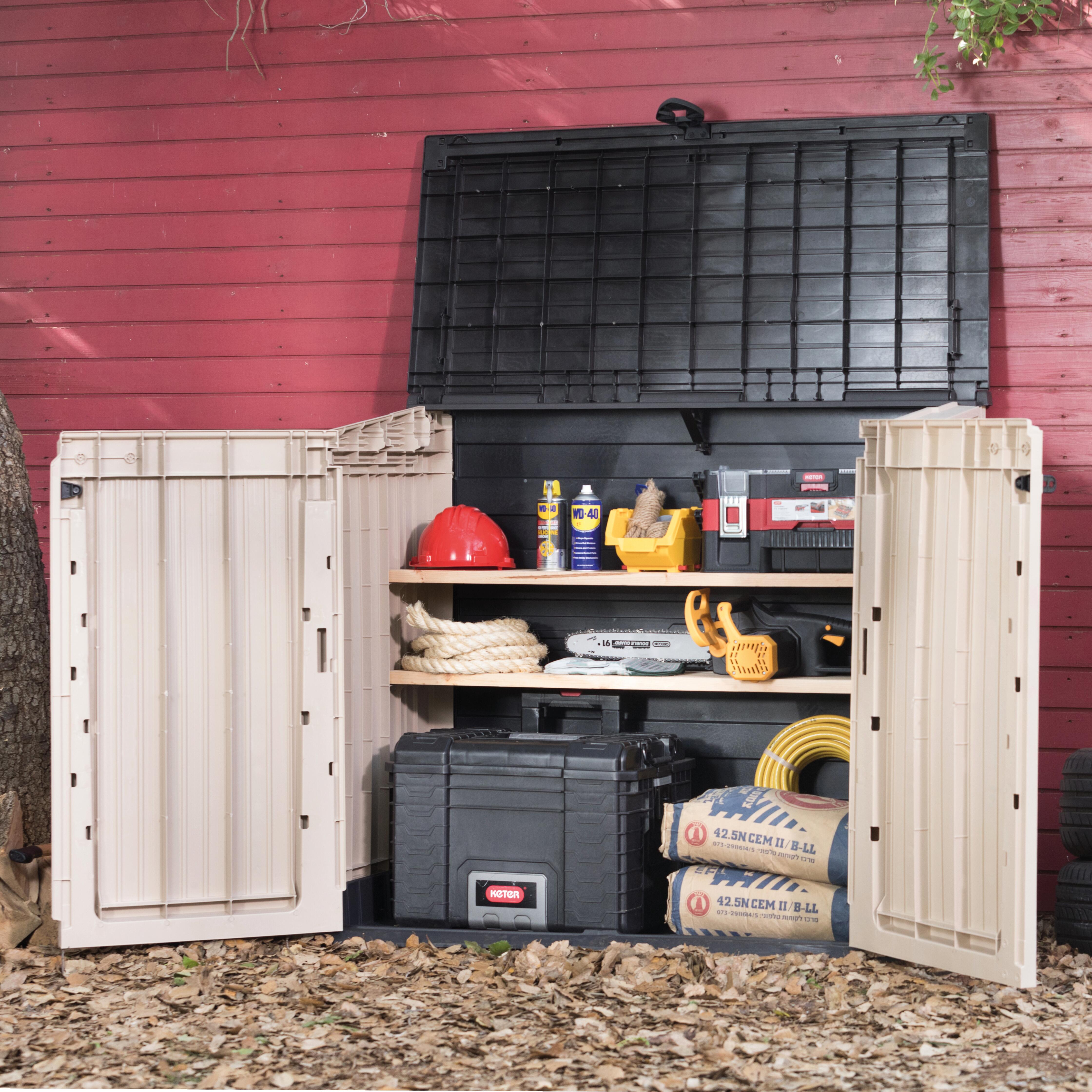 Box portattrezzi in polipropilene KETER STORE IT OUT MIDI L 130 x P 74 x H 110 cm Beige - 6