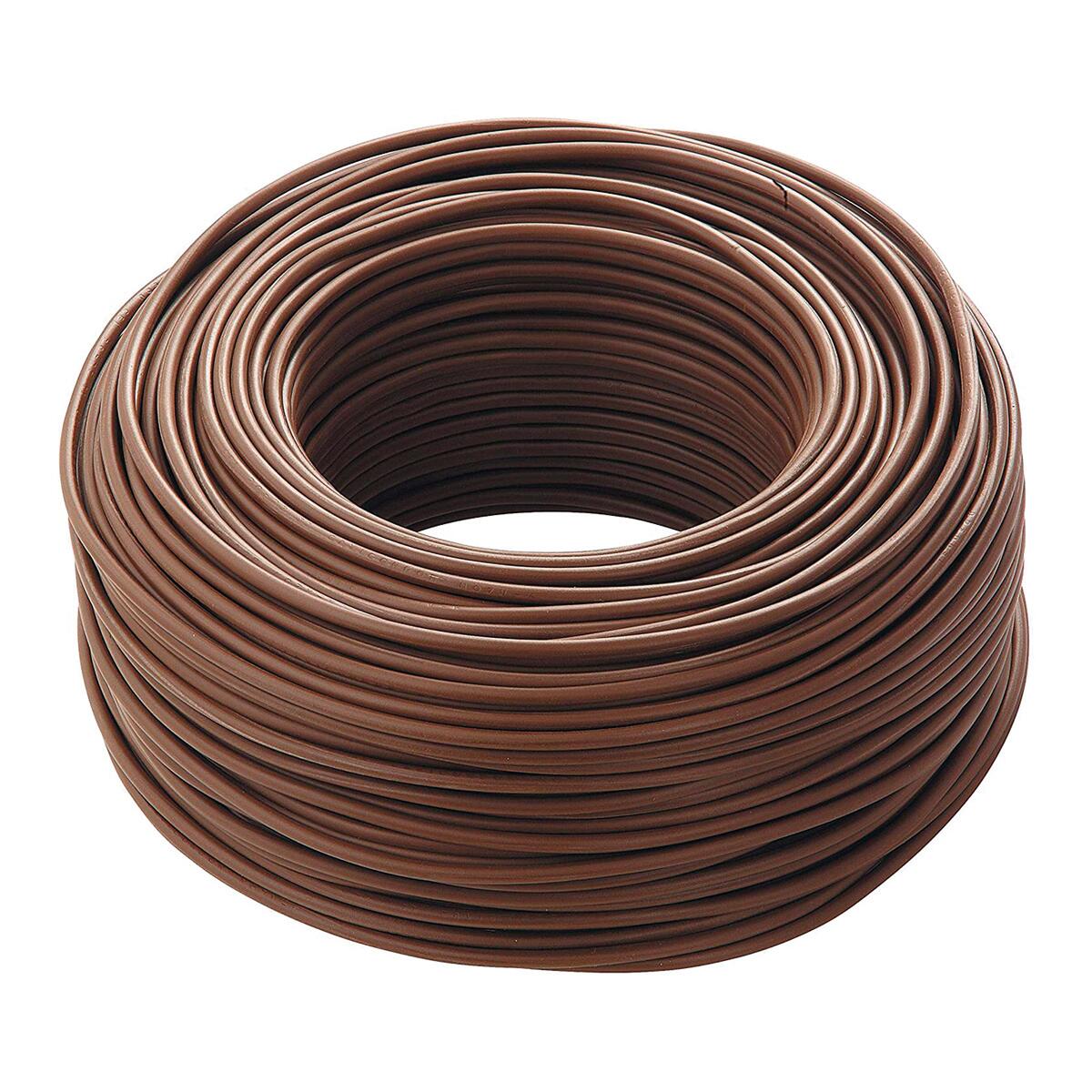 PVC Aderleitung flexibel H07V-K 1x1,5 mm² braun 100 m günstig online kaufen
